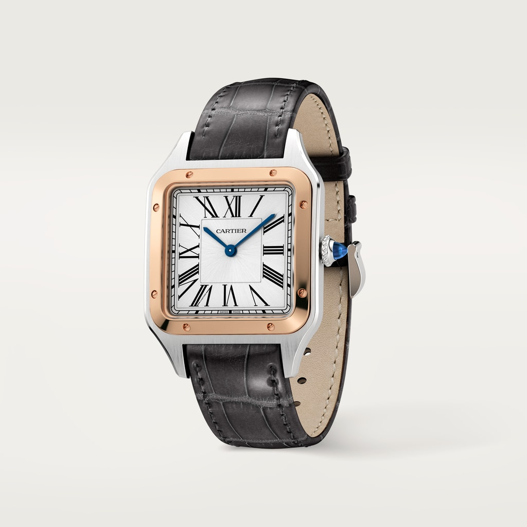 Santos-Dumont Rose Gold & Steel Silver Dial 31mm Product Image 2