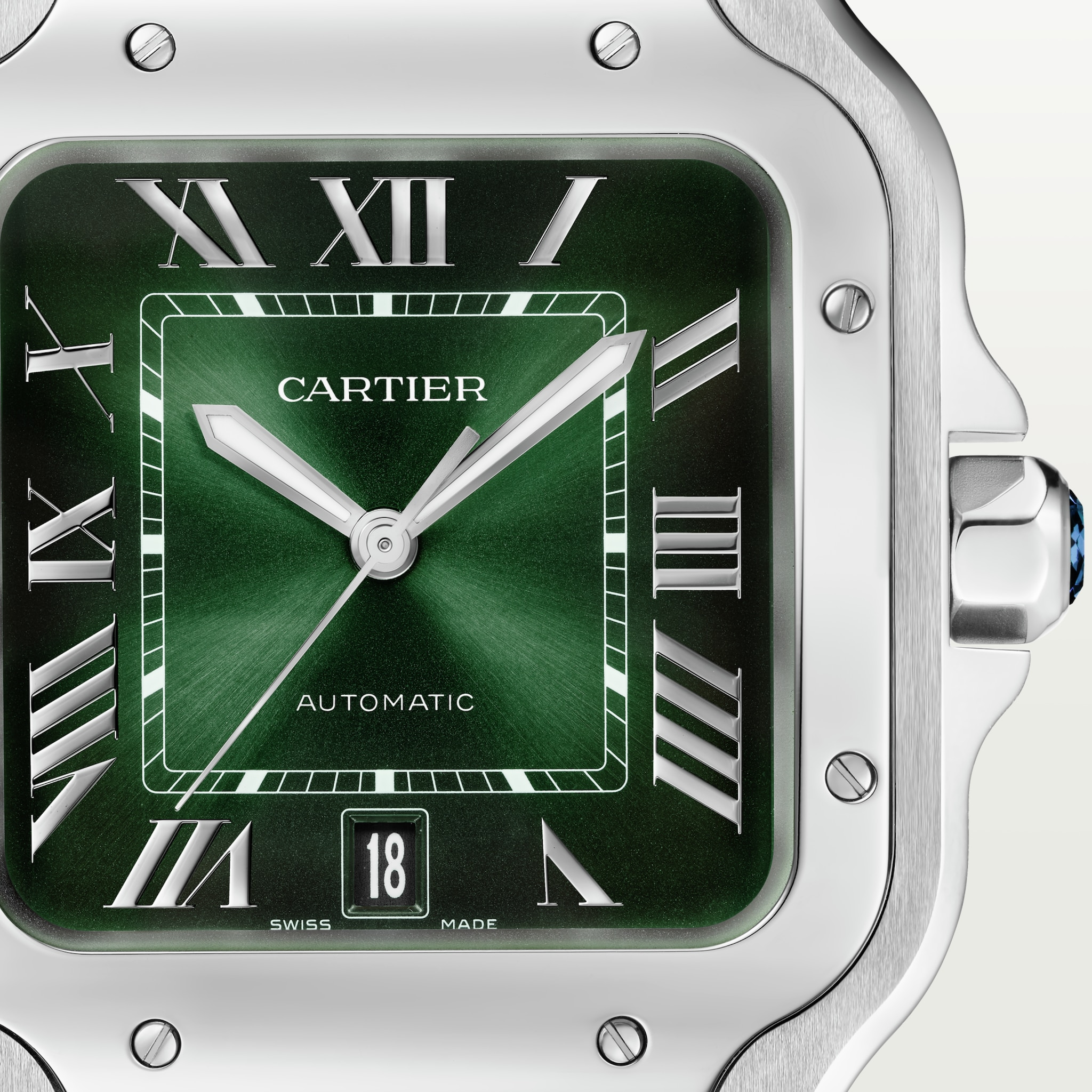 Santos de Cartier Santos De Cartier Steel Green Dial 39mm Product Image 1