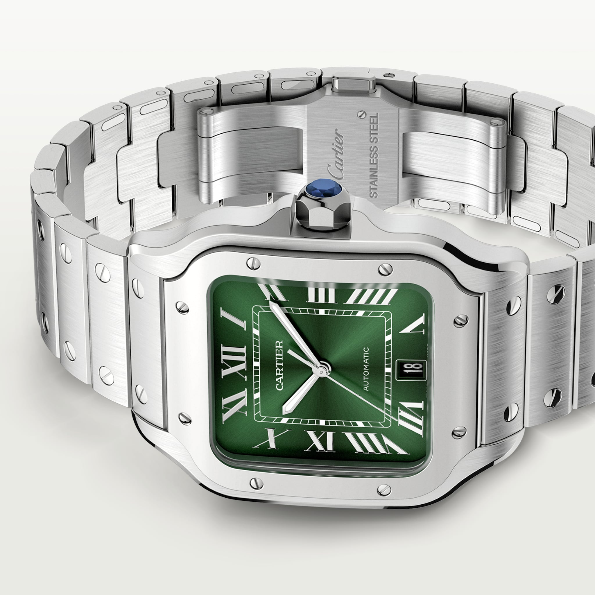 Santos de Cartier Santos De Cartier Steel Green Dial 39mm Product Image 2