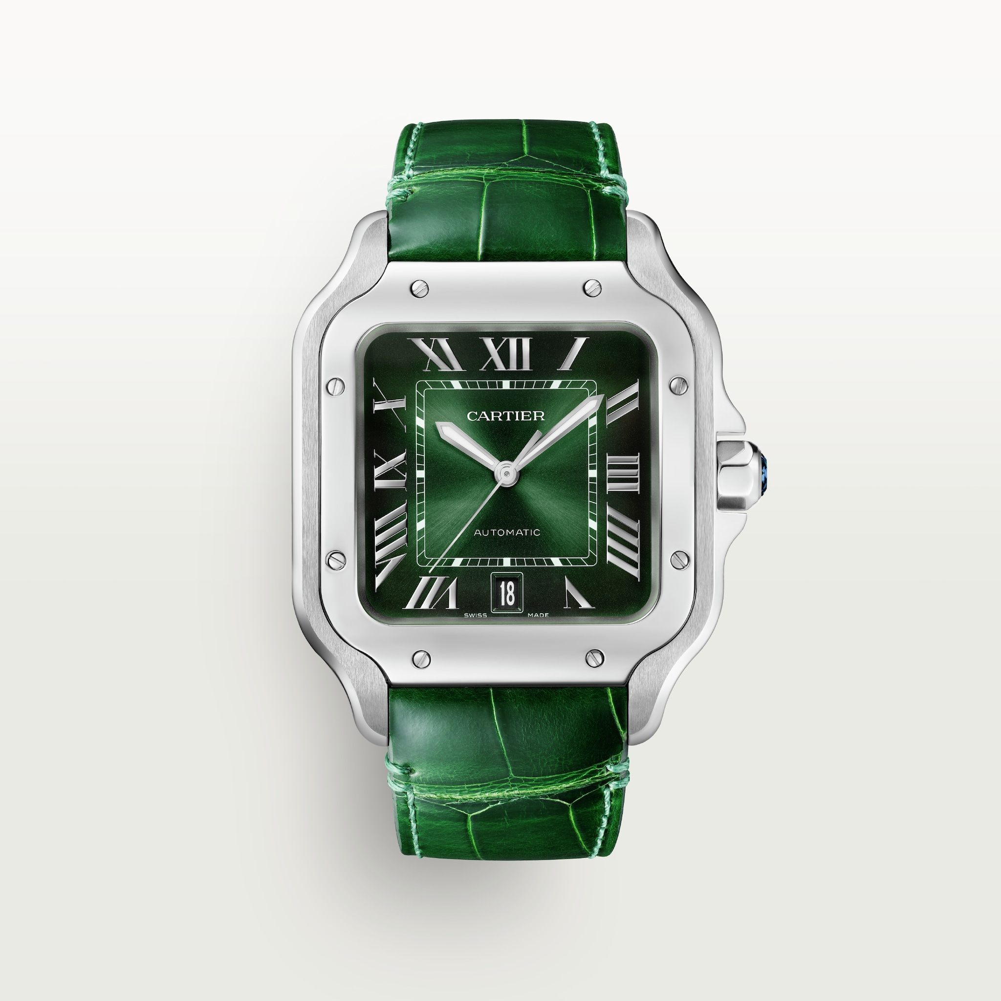 Santos de Cartier Santos De Cartier Steel Green Dial 39mm Product Image 5