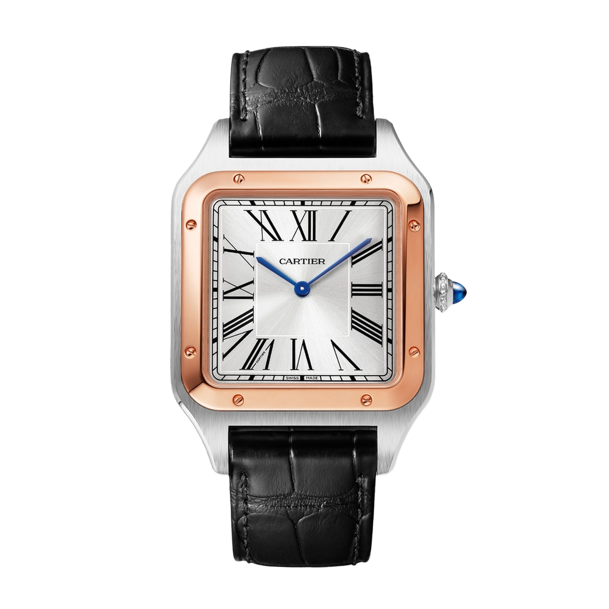 Santos de Cartier 33 Rose Gold & Stainless Steel Silver Dial Product Image