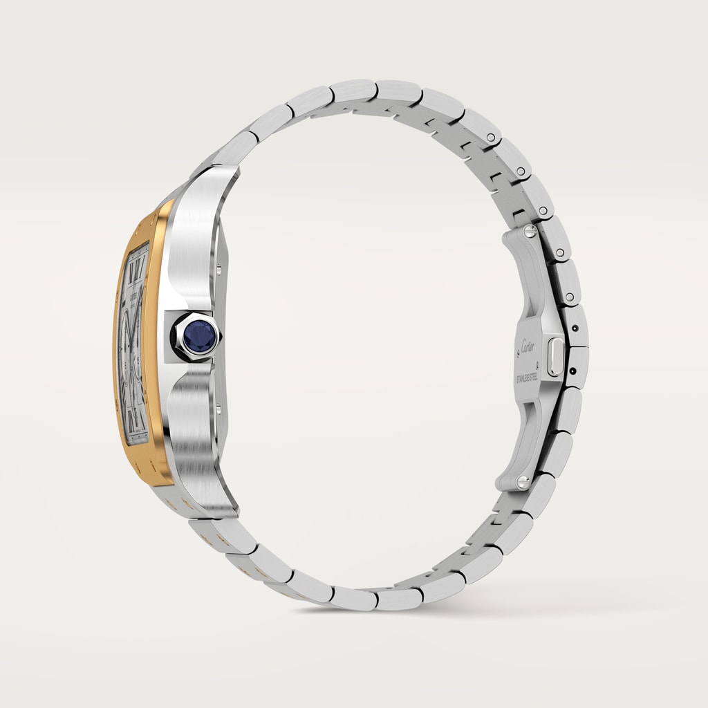 Santos de Cartier Chronograph Yellow Gold & Steel Silver Dial 44mm Product Image 4