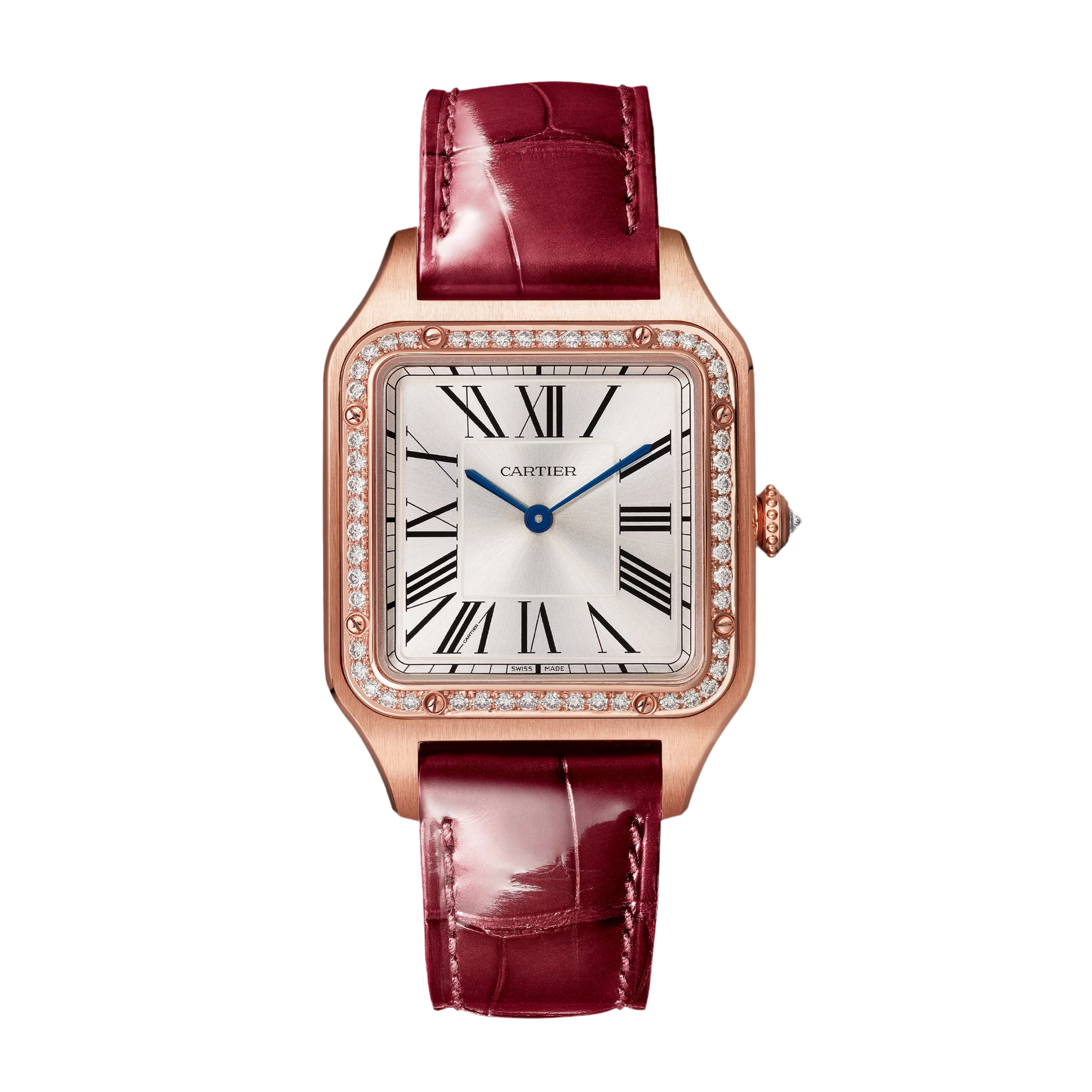 Santos-Dumont Rose Gold Diamond Silver Dial 31mm Product Image