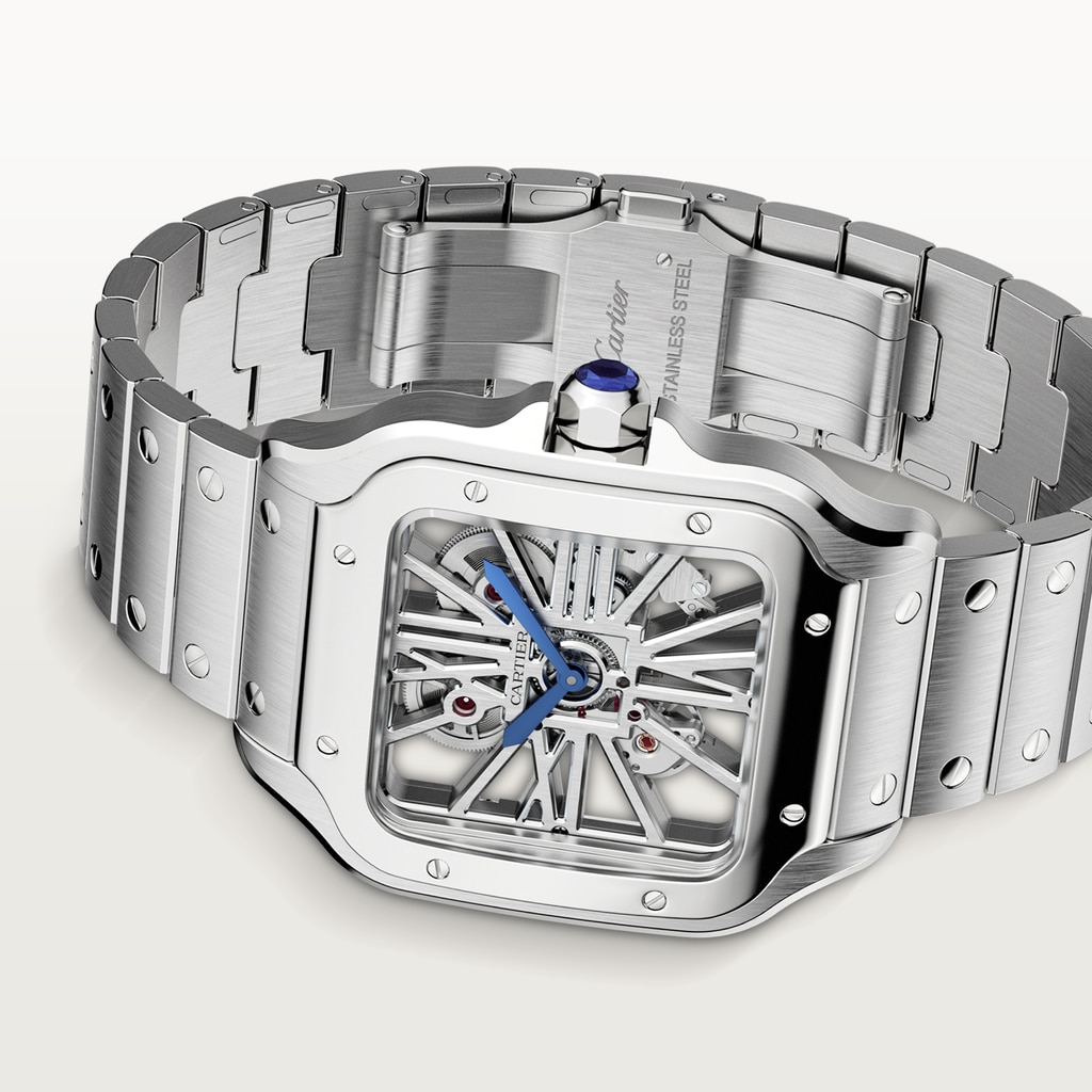 Santos de Cartier Steel Skeleton Dial 39mm Product Image 2
