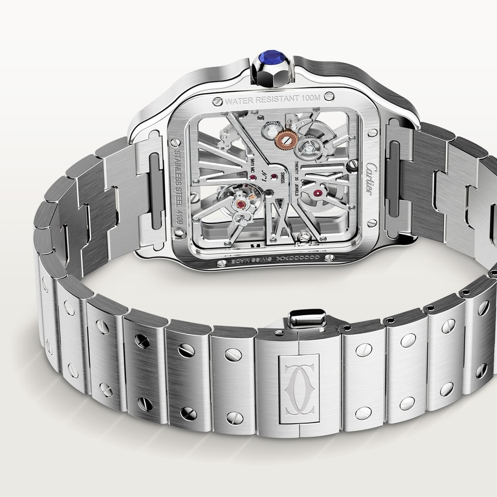Santos de Cartier Steel Skeleton Dial 39mm Product Image 3