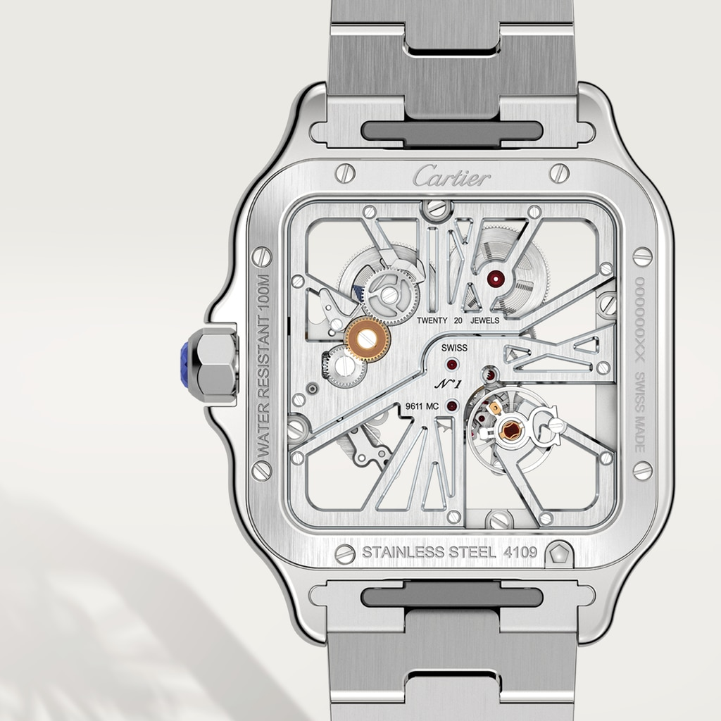 Santos de Cartier Steel Skeleton Dial 39mm Product Image 4