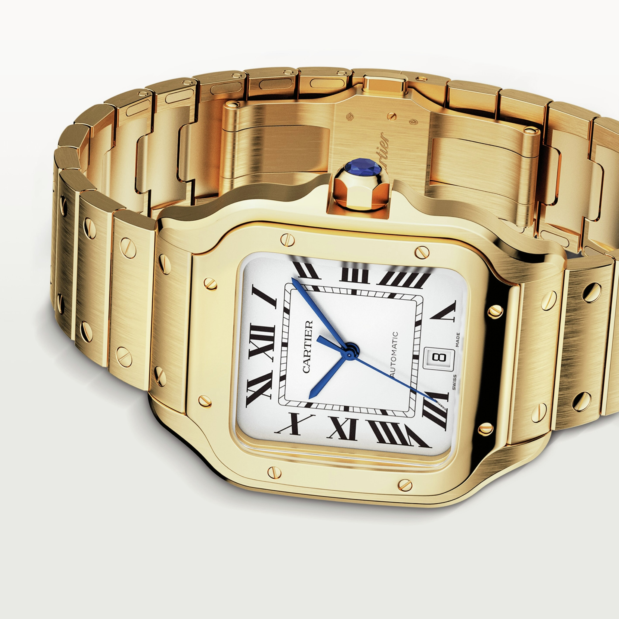 Santos de Cartier Yellow Gold White Dial 39mm Product Image 3