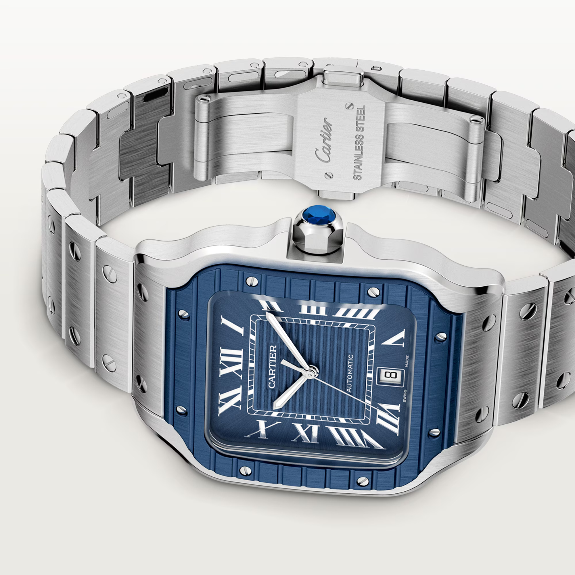 Santos de Cartier Steel Blue Dial 39mm Product Image 3