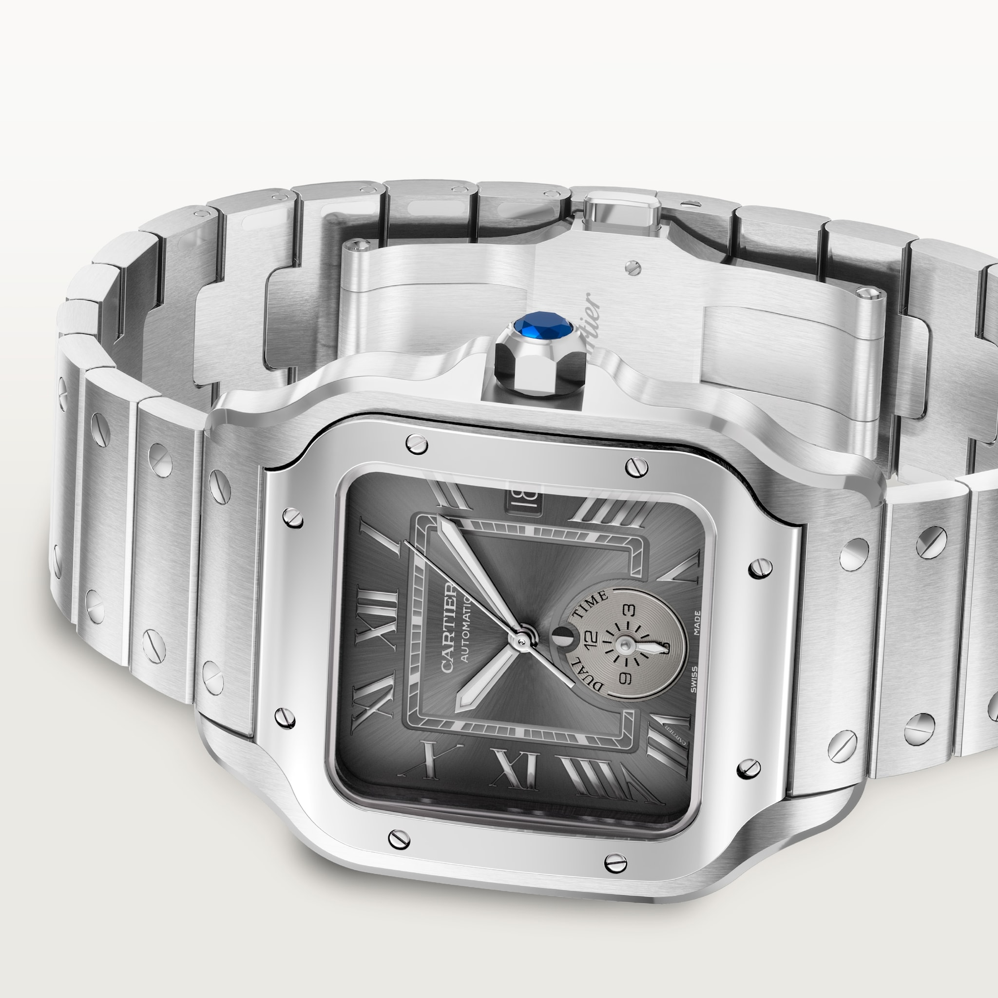 Santos de Cartier Dual Time Steel Grey Dial 40mm Product Image 2