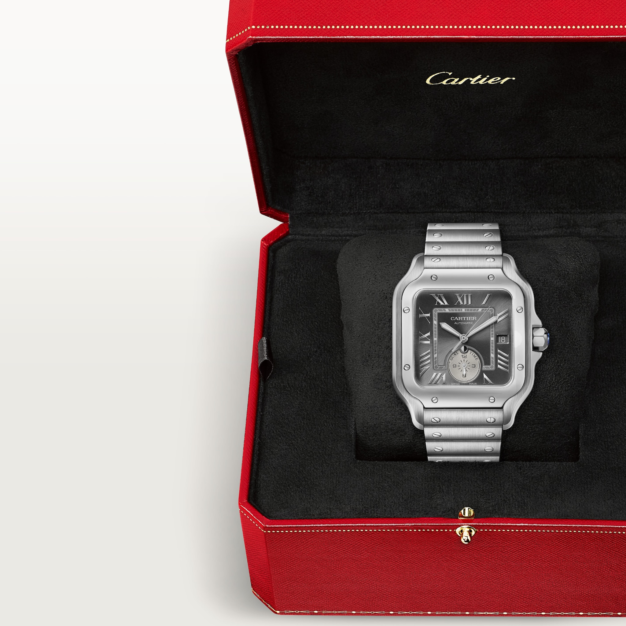 Santos de Cartier Dual Time Steel Grey Dial 40mm Product Image 5