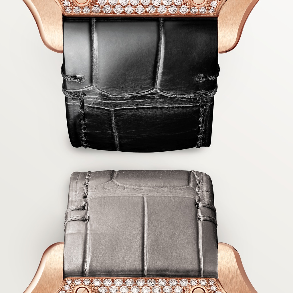 Santos de Cartier Rose Gold Diamond Silver Dial 35mm Product Image 5
