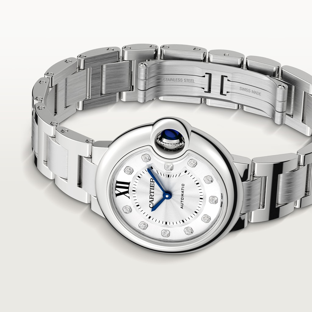 Ballon Bleu de Cartier Steel Diamond Silver Dial 33mm Product Image 3