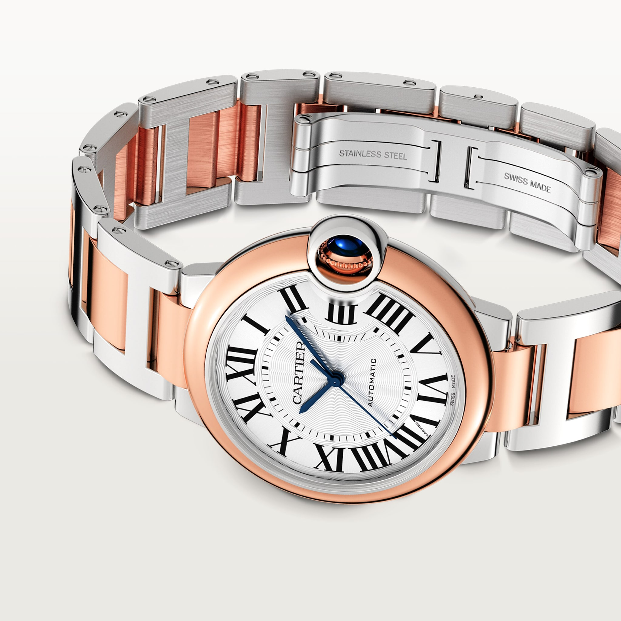 Ballon Bleu de Cartier Rose Gold & Steel Silver Dial 36mm Product Image 2