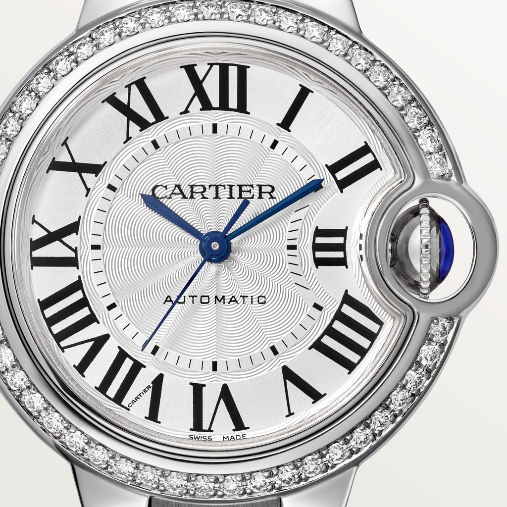 Ballon Bleu de Cartier Steel Diamond Silver Dial 33mm Product Image 1