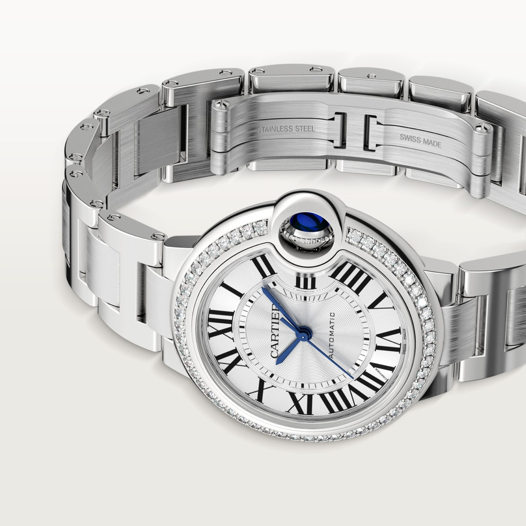 Ballon Bleu de Cartier Steel Diamond Silver Dial 33mm Product Image 2