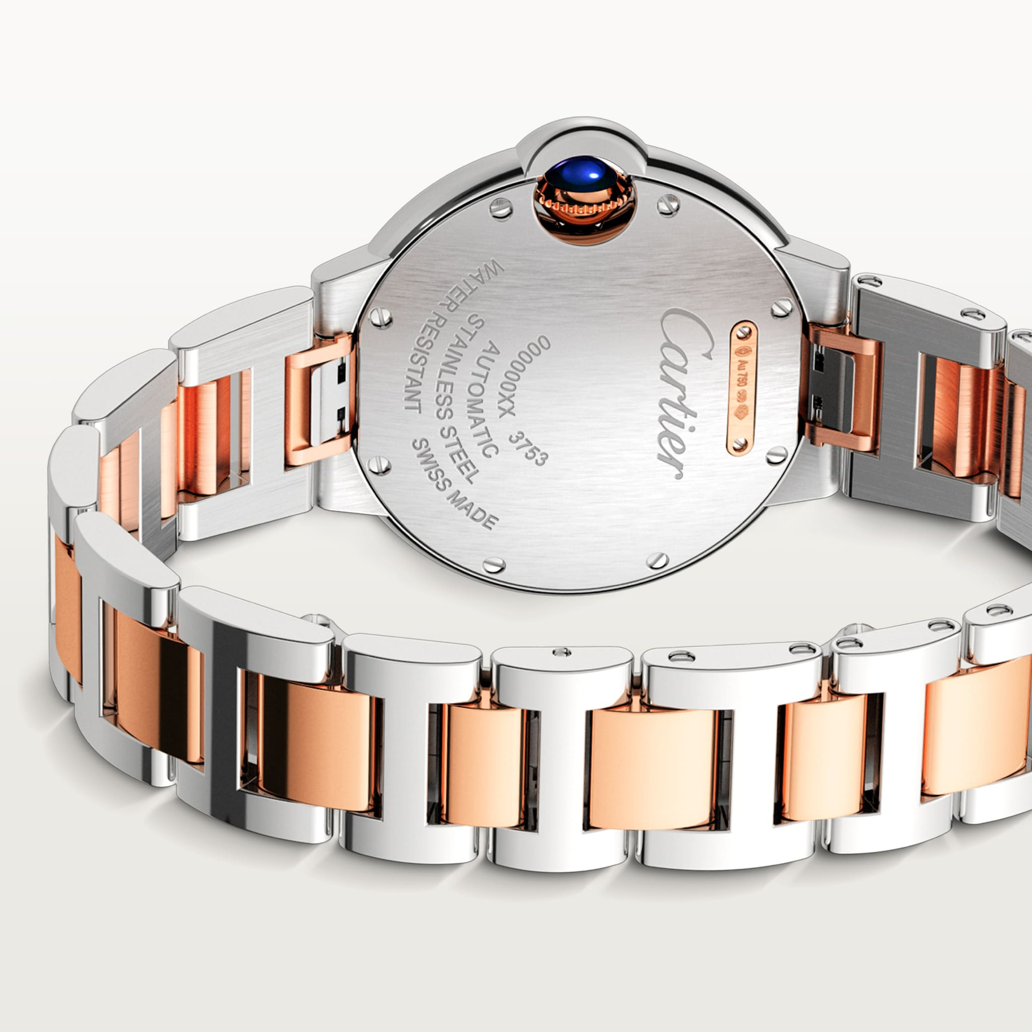 Ballon Bleu de Cartier Rose Gold & Steel Diamond Silver Dial 33mm Product Image 3