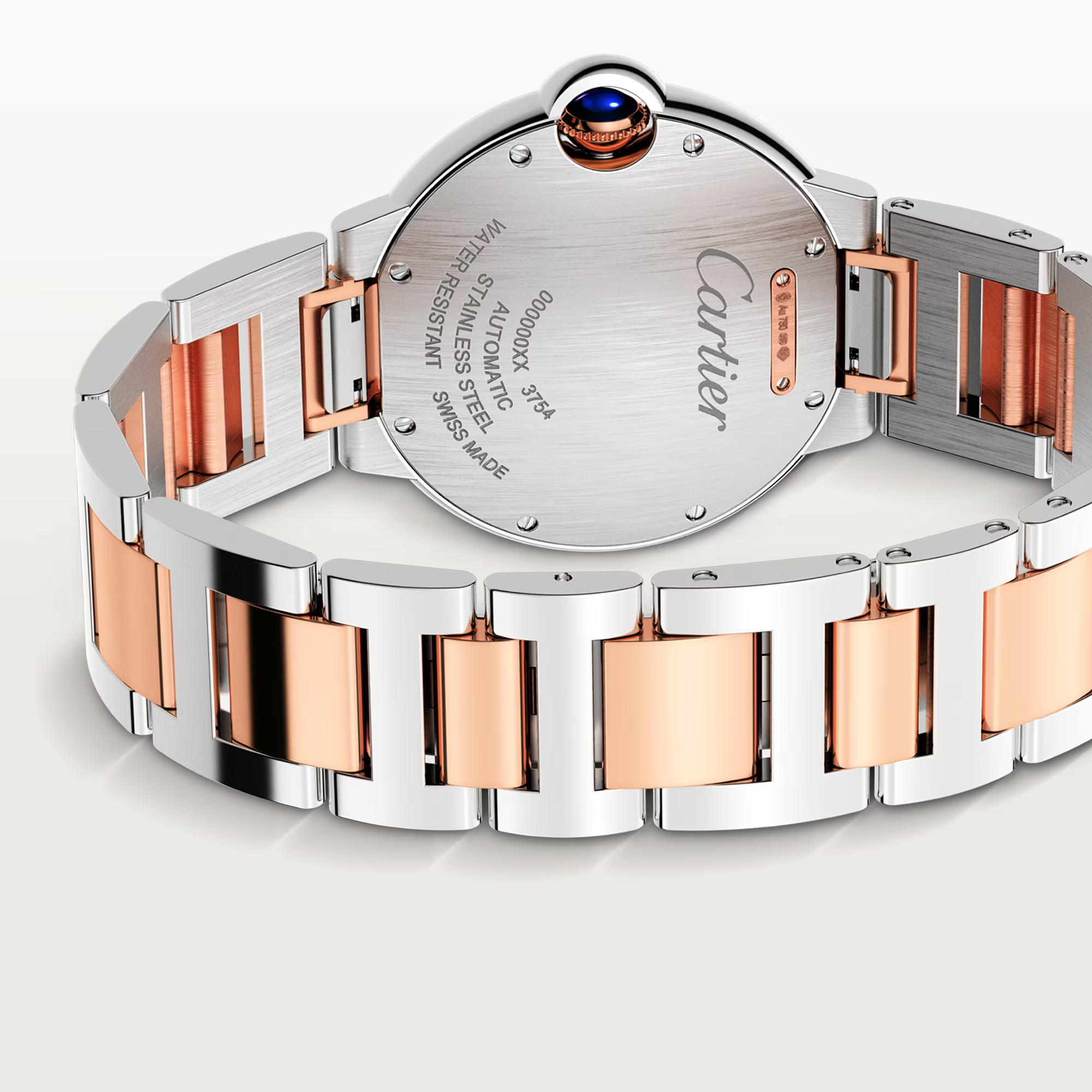 Ballon Bleu de Cartier Rose Gold & Steel Diamond Silver Dial 36mm Product Image 3