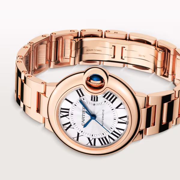 Ballon Bleu de Cartier Rose Gold Silver Dial 33mm Product Image 2