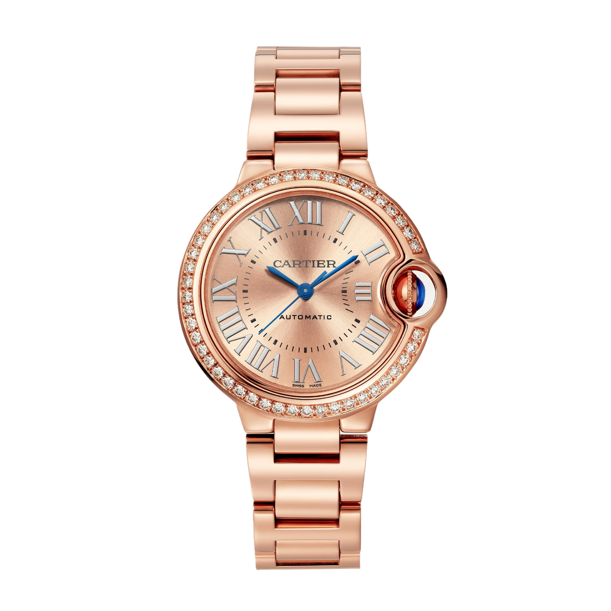 Ballon Bleu de Cartier Rose Gold Diamond Pink Dial 33mm Product Image