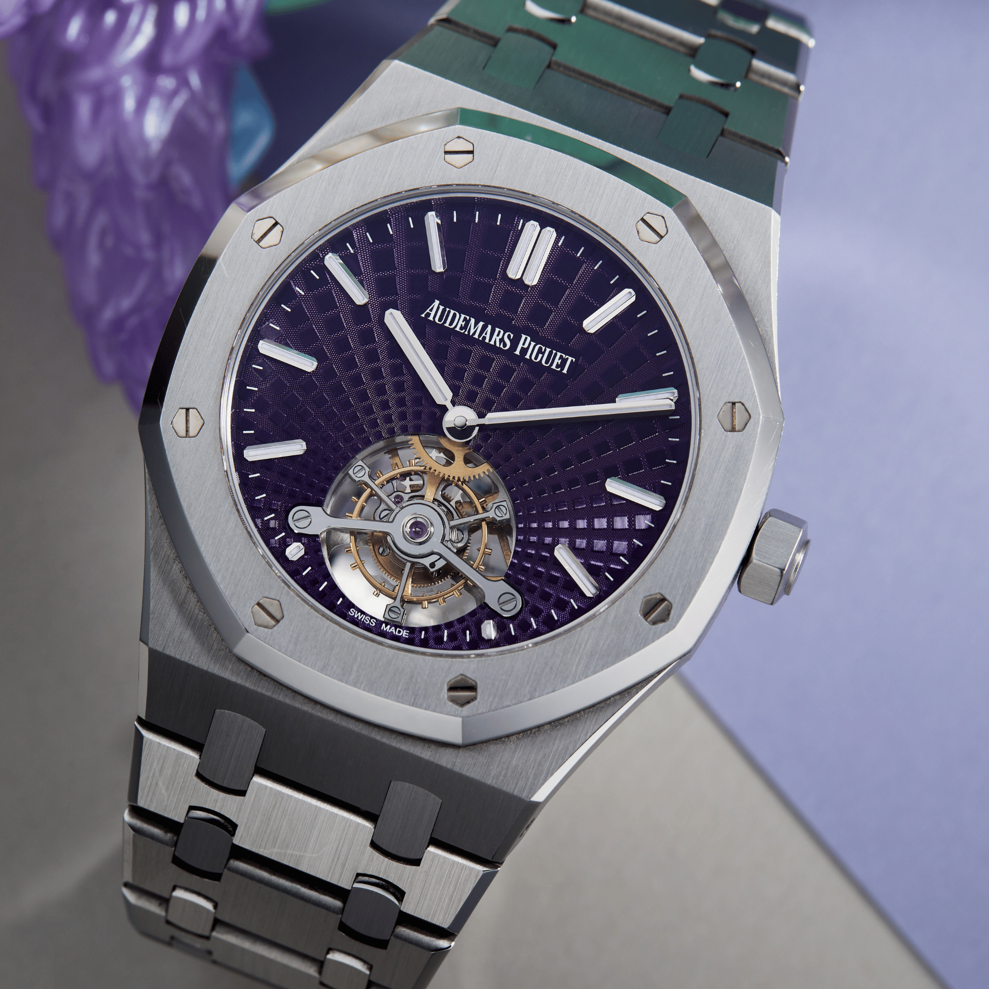 Royal Oak Tourbillon Extra-Thin Steel Purple Dial 41mm Product Image