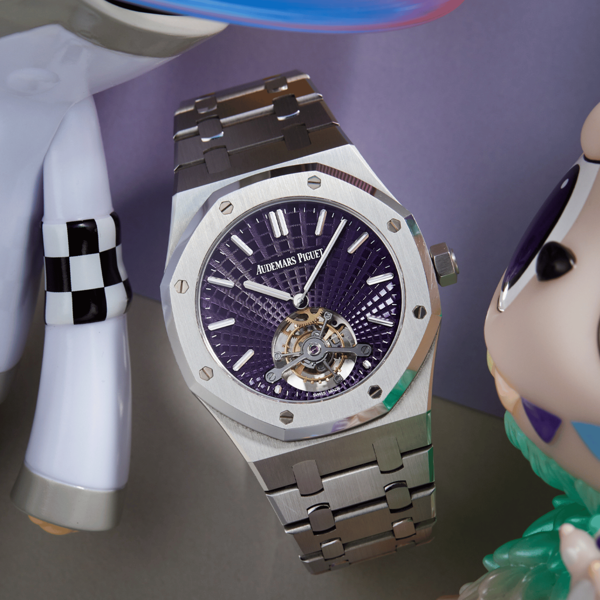Royal Oak Tourbillon Extra-Thin Steel Purple Dial 41mm Product Image