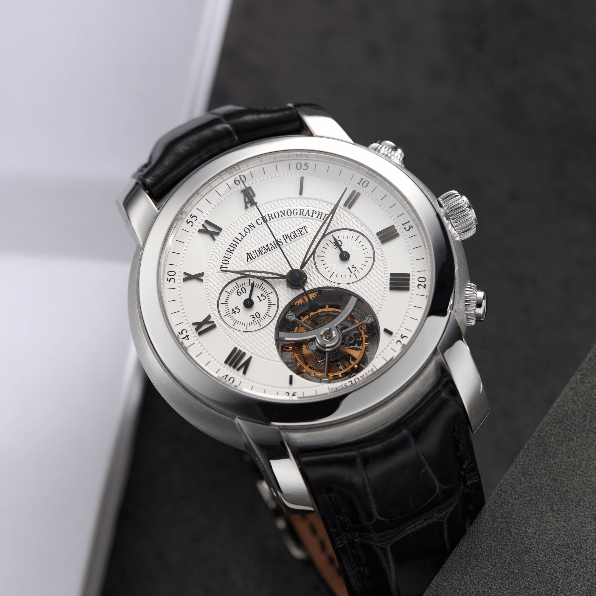 Jules Audemars Tourbillon Chronograph White Gold Silver Dial Product Image