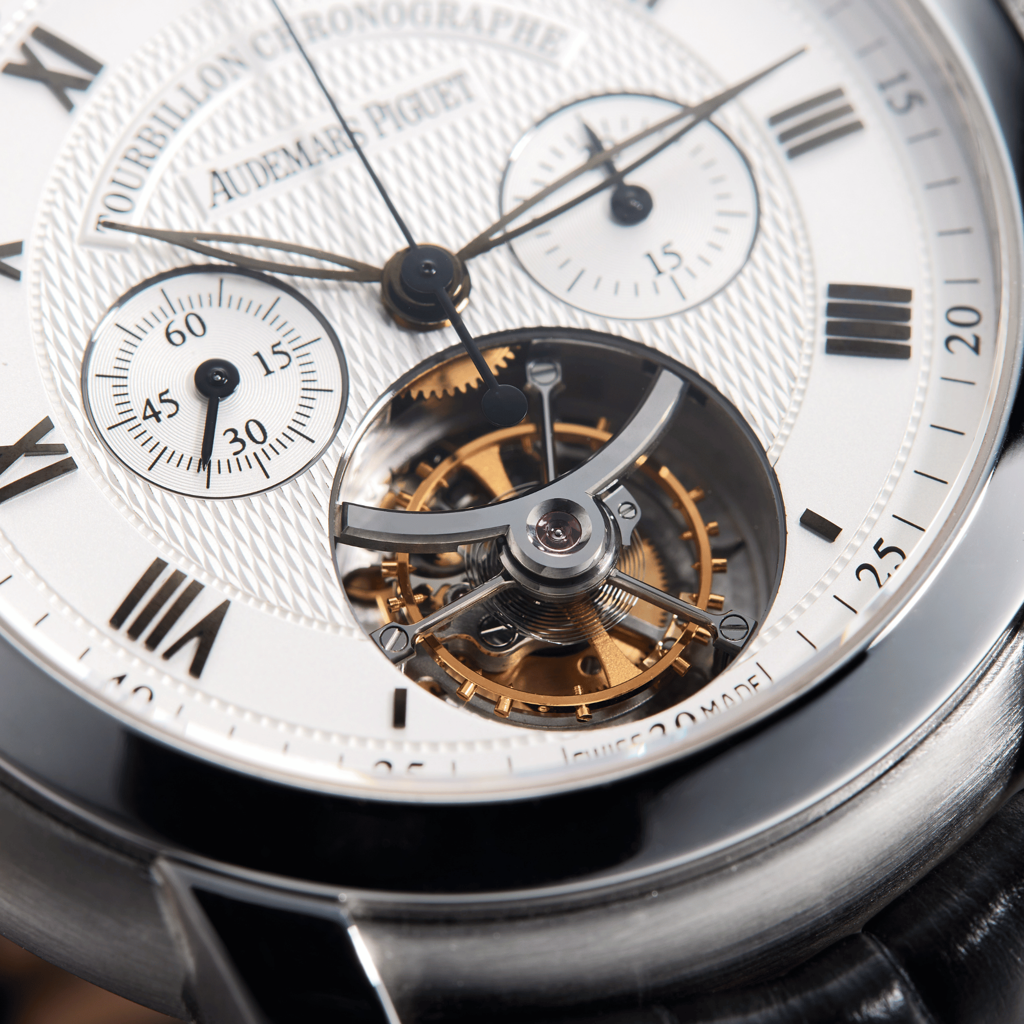 Jules Audemars Tourbillon Chronograph White Gold Silver Dial Product Image
