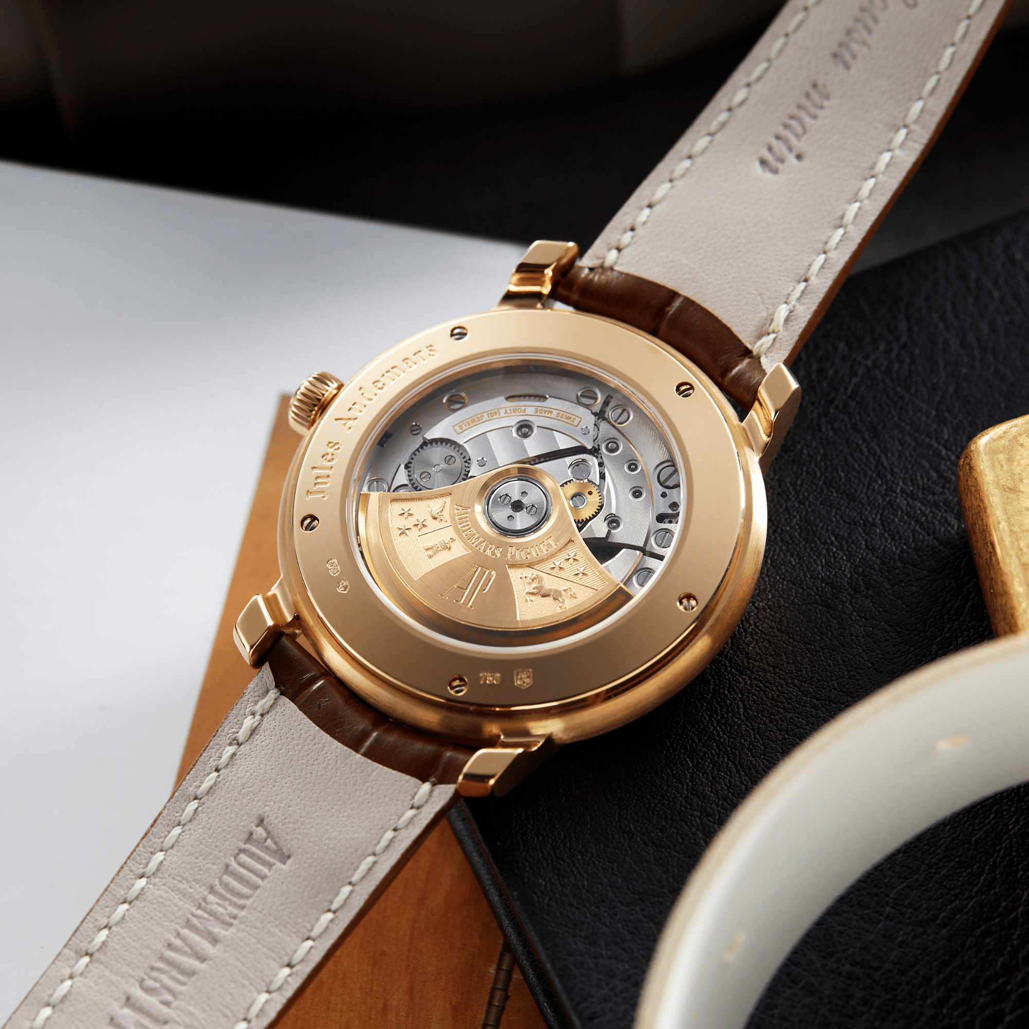 Jules Audemars Rose Gold Gold Silver Dial 39mm Product Image