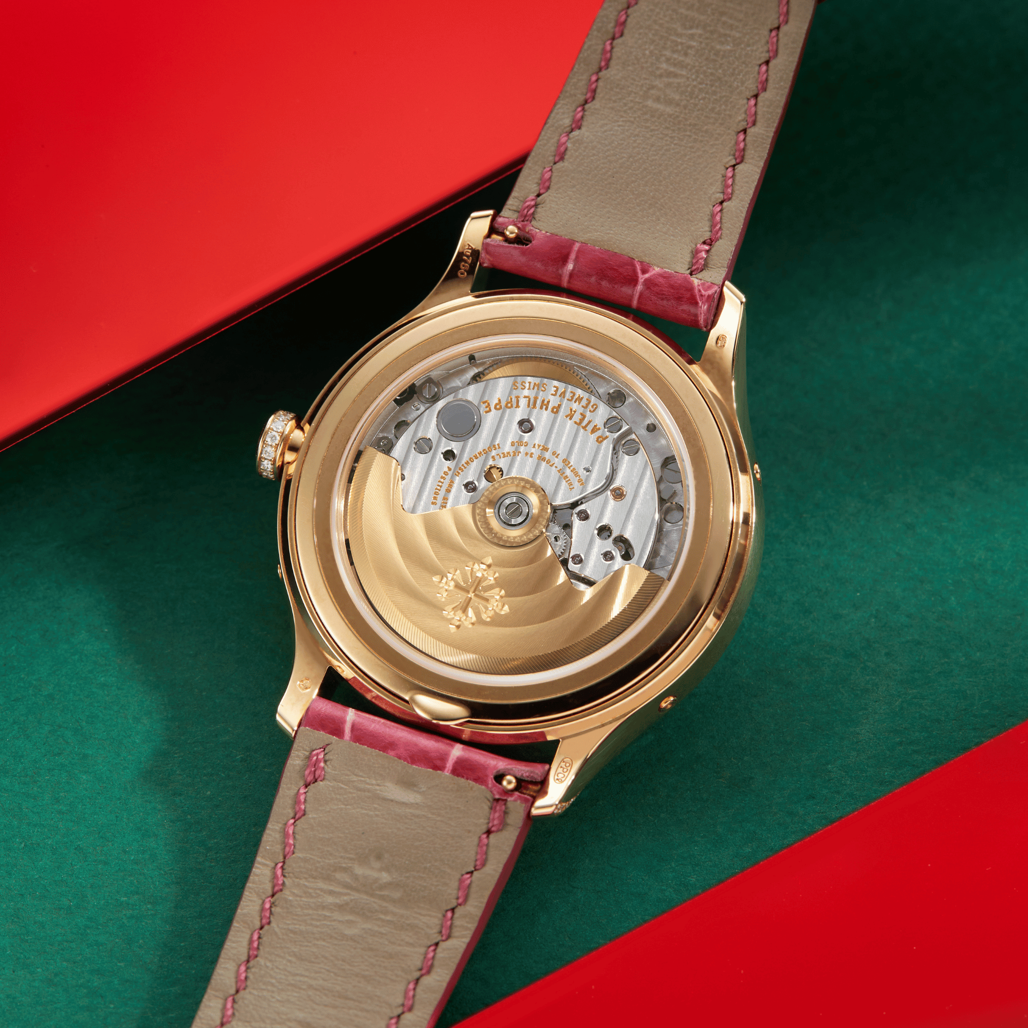 Annual Calendar Rose Gold Diamond Silver Dial 38mm Product Image