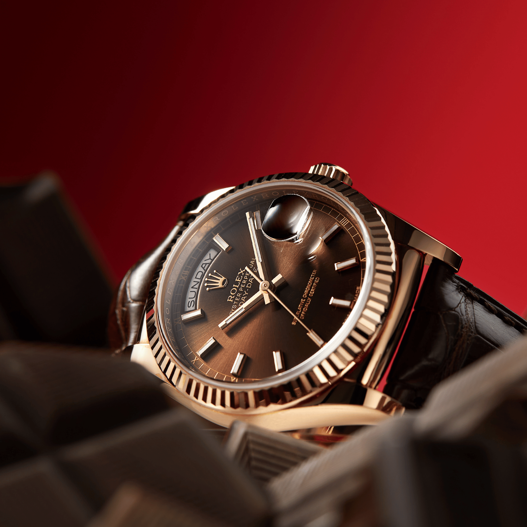 Day-Date Rose Gold Chocolate Dial 36mm Product Image 15