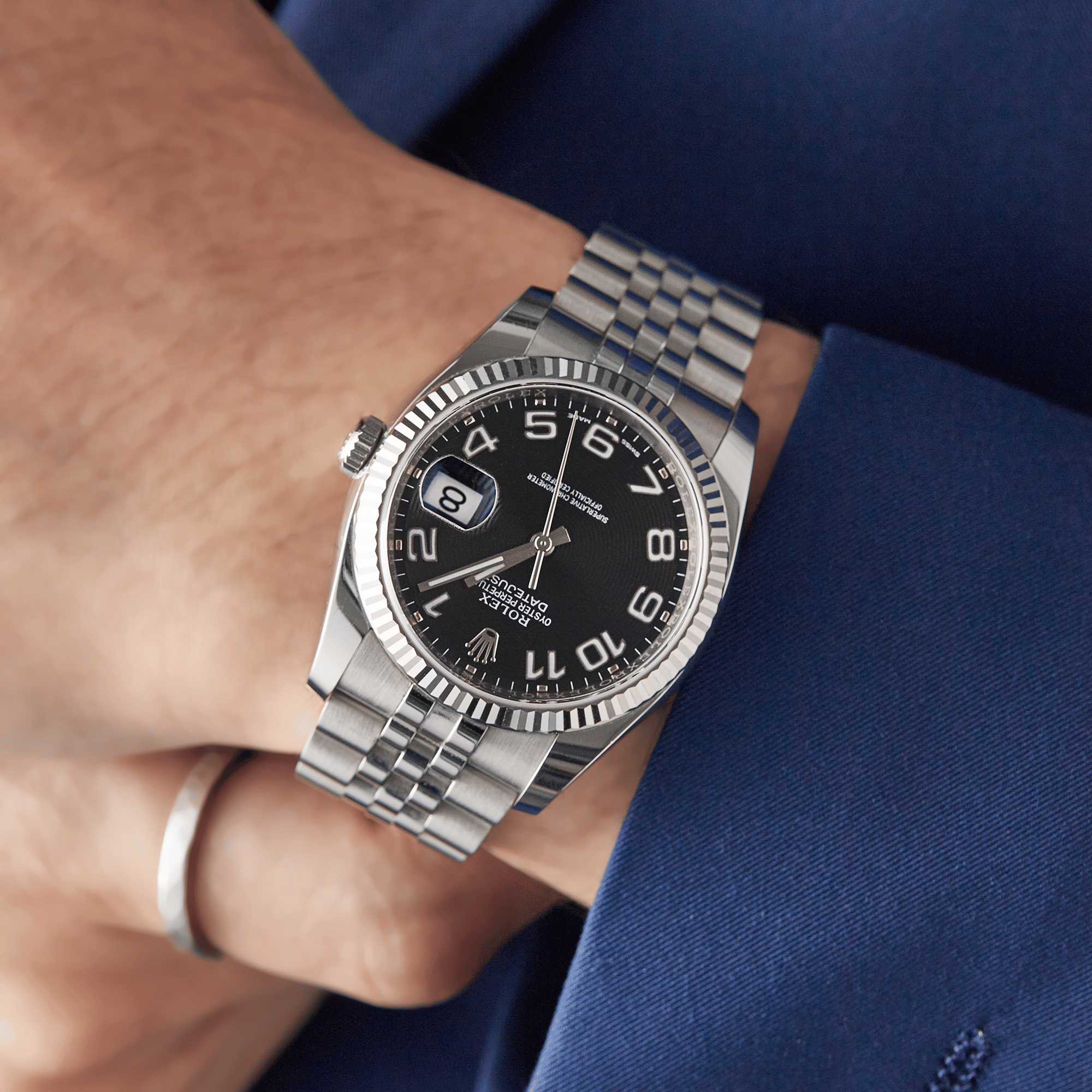 Datejust Red Date Steel Jubilee Black Dial 36mm Product Image