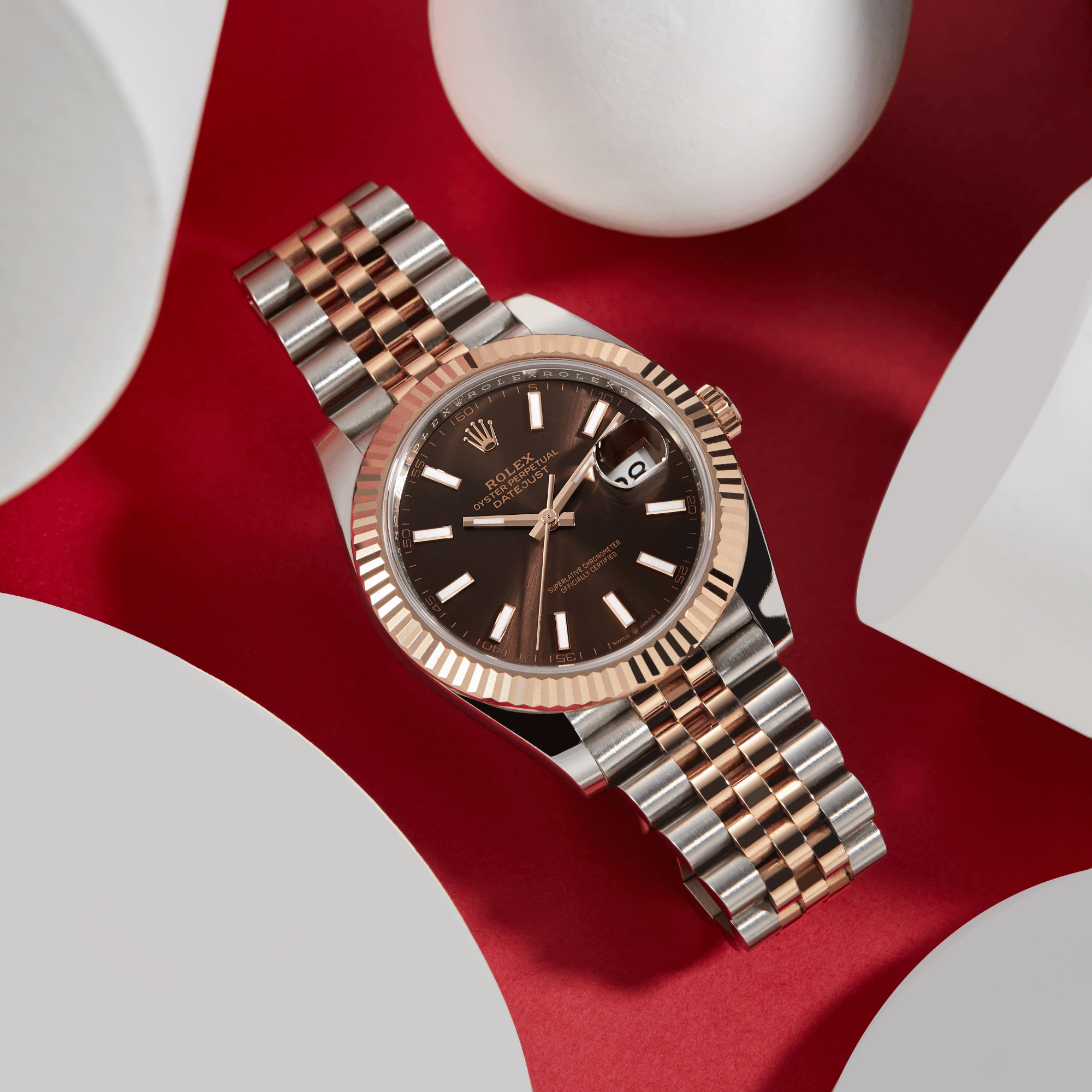 Datejust Rose Gold & Steel Jubilee Brown Dial 41mm Product Image 9
