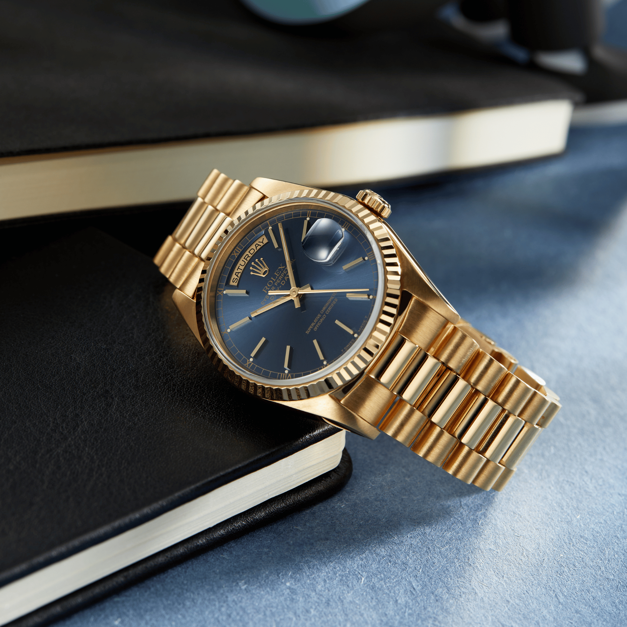 Day-Date W Series Yellow Gold Blue Dial 36mm Product Image 2
