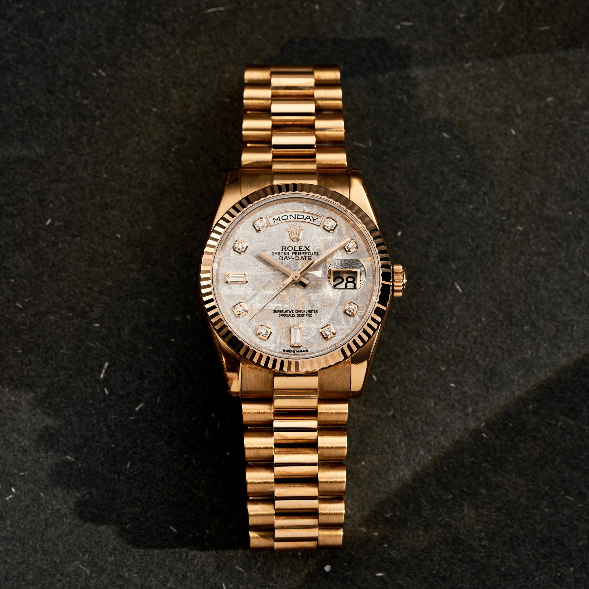 Day-Date Rose Gold Meteorite Dial 36mm Product Image