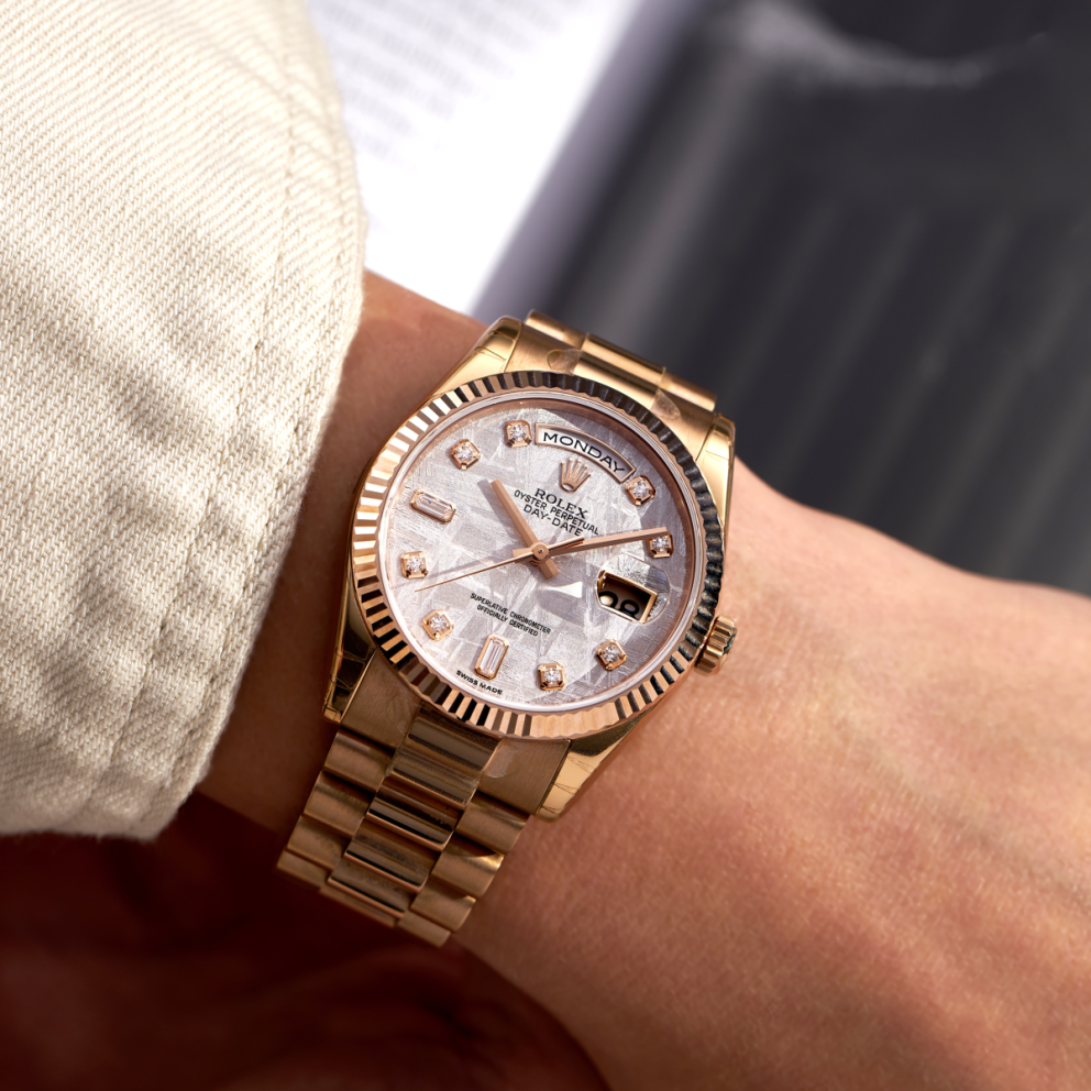 Day-Date Rose Gold Meteorite Dial 36mm Product Image