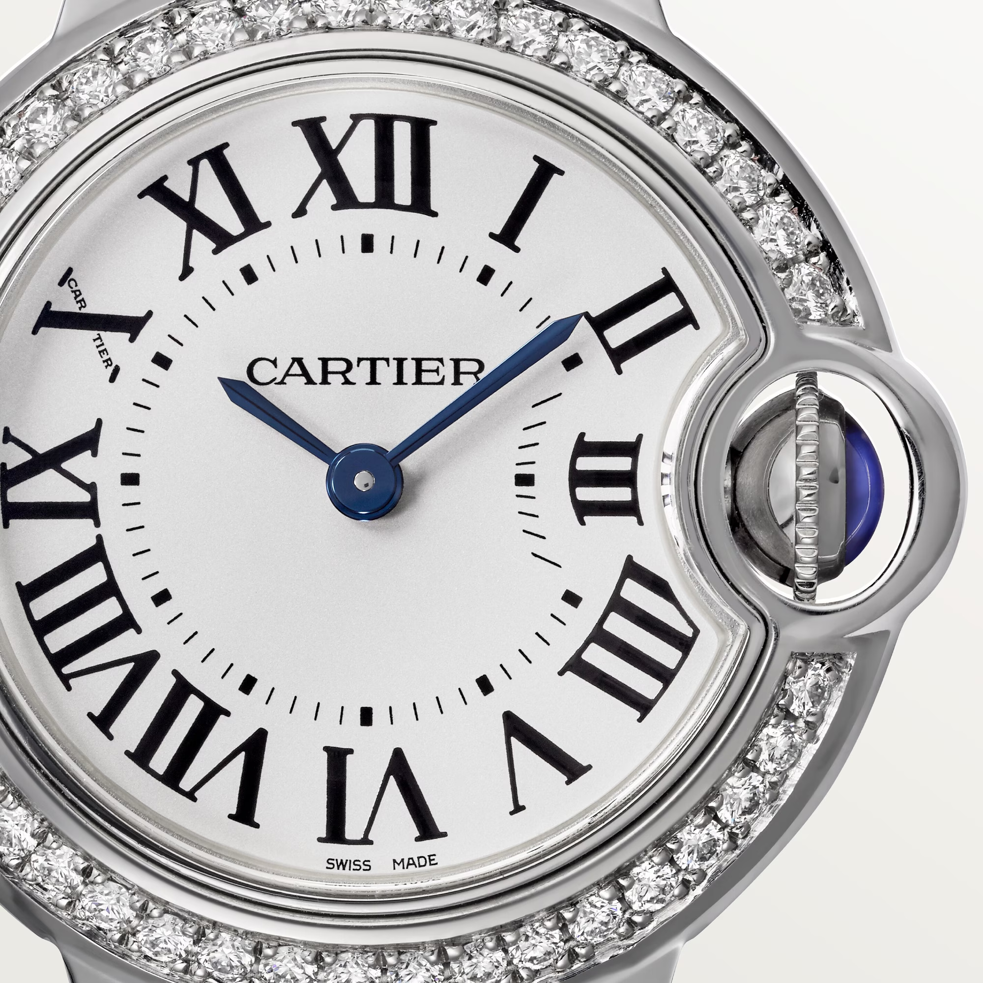 Ballon Bleu de Cartier Steel Diamond White Dial 28mm Product Image 1