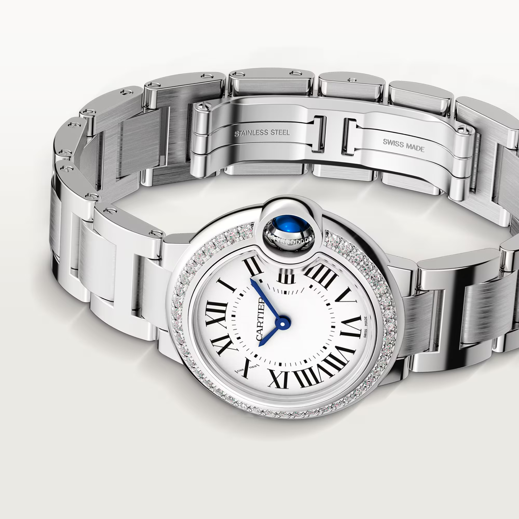 Ballon Bleu de Cartier Steel Diamond White Dial 28mm Product Image 2