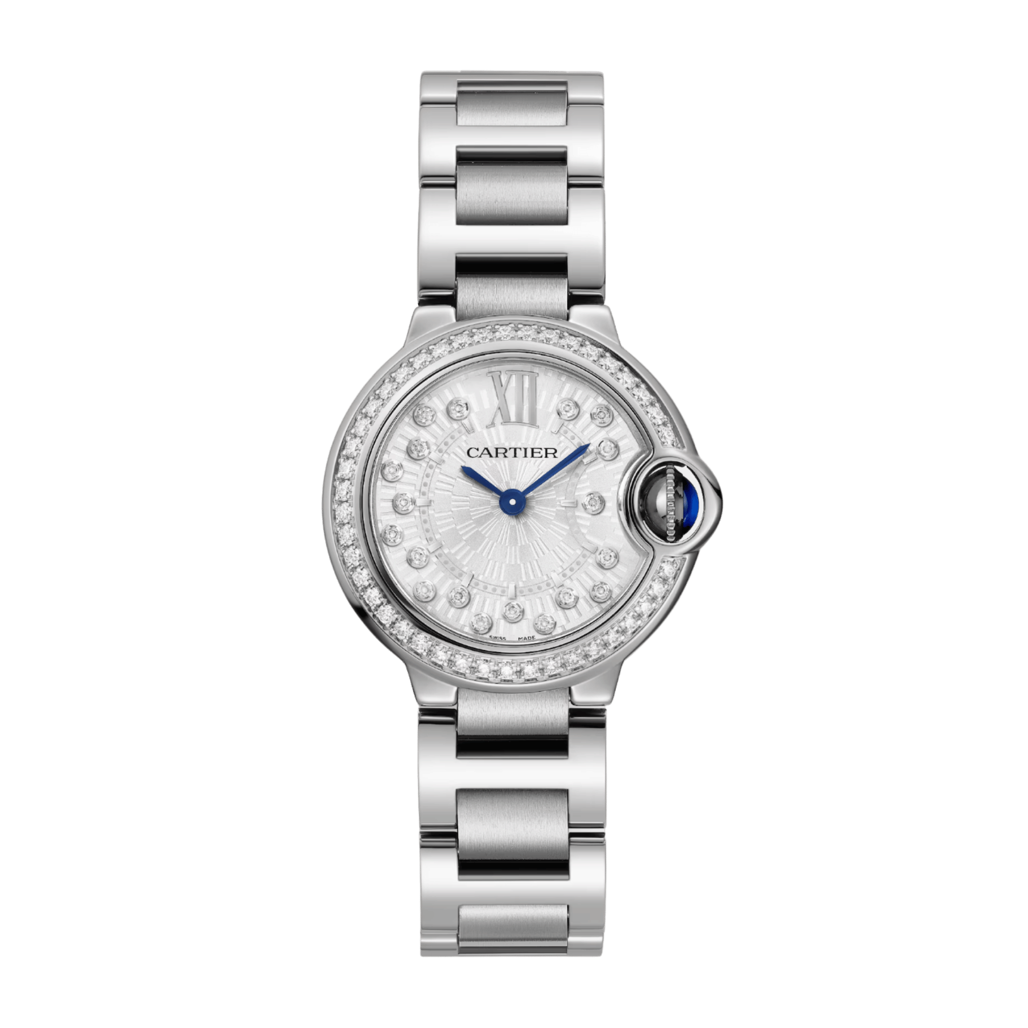 Ballon Bleu de Cartier Steel Diamond Silver Dial 28mm Product Image 2