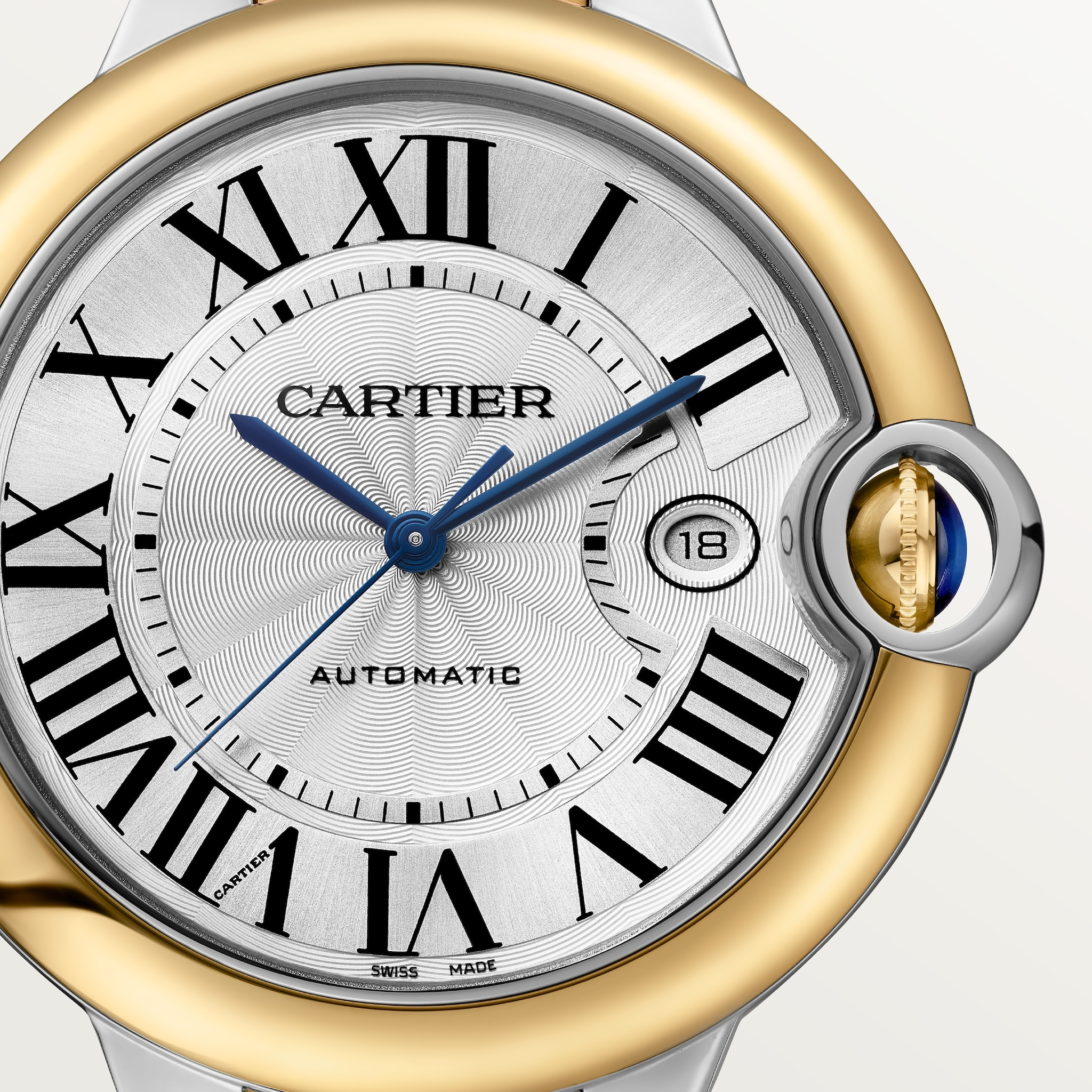Ballon Bleu de Cartier Yellow Gold & Steel Silver Dial 42mm Product Image 1