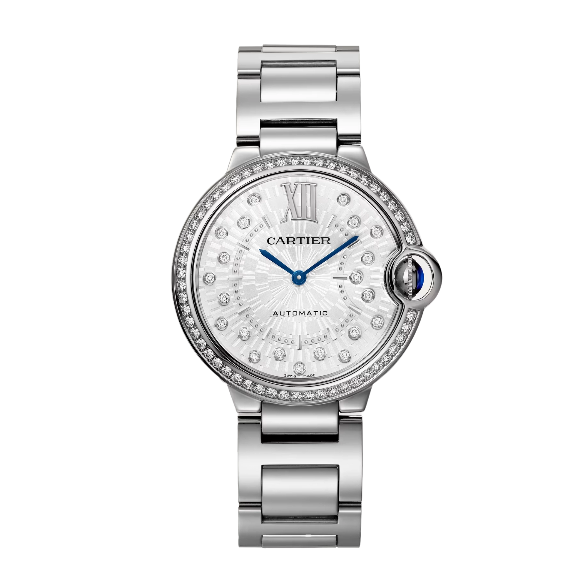 Ballon Bleu de Cartier Steel Diamond Silver Dial 36mm Product Image