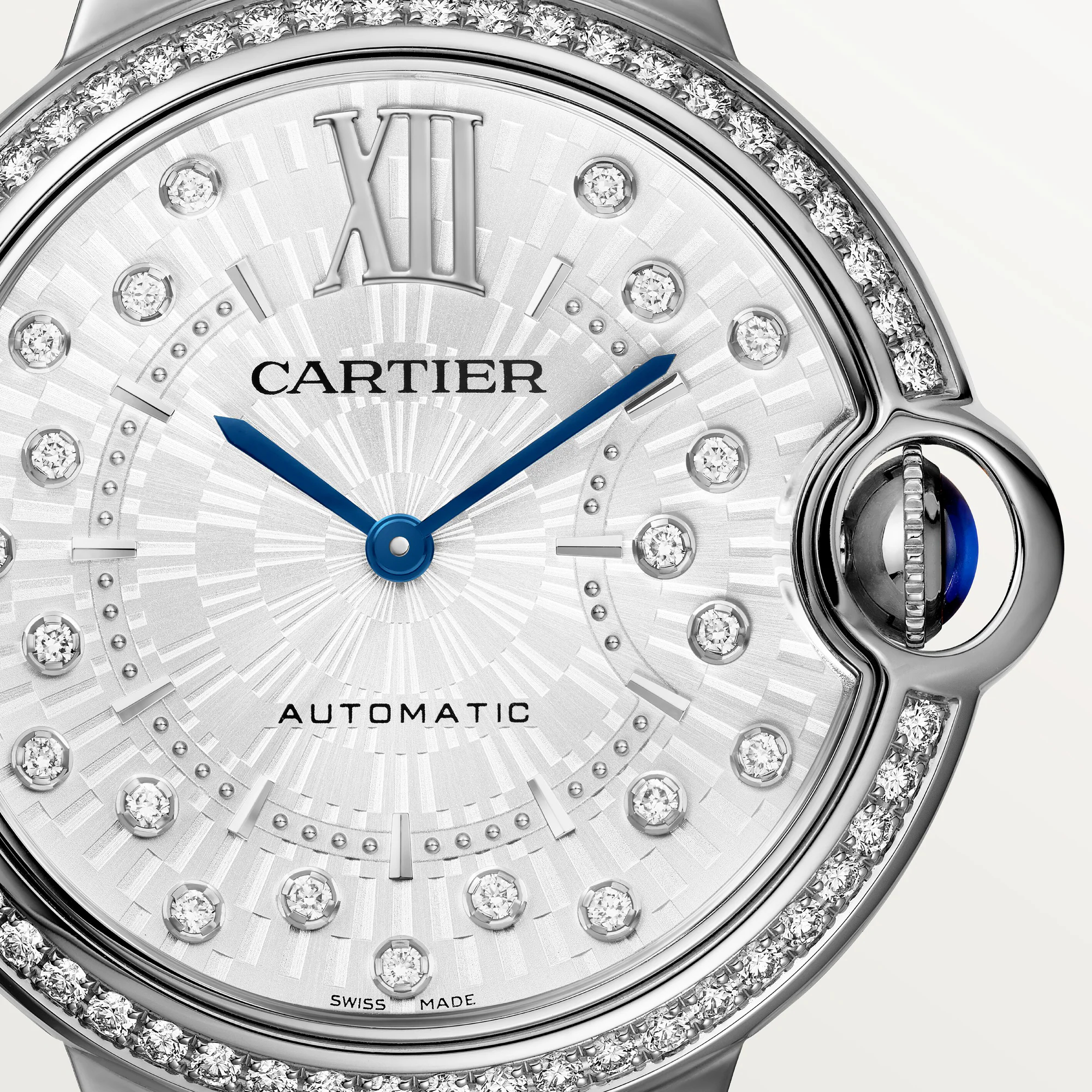 Ballon Bleu de Cartier Steel Diamond Silver Dial 36mm Product Image 1