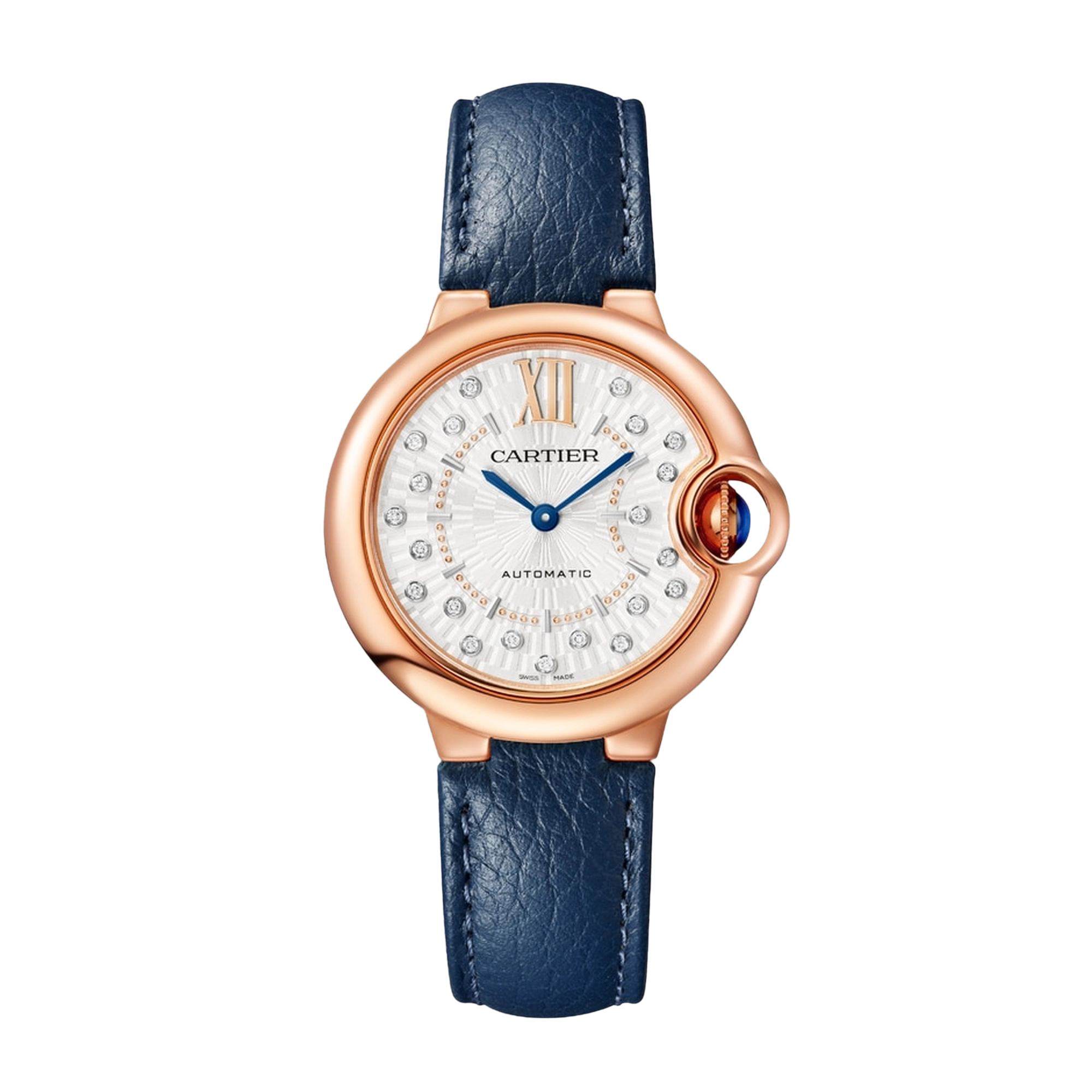 Ballon Bleu de Cartier Rose Gold Silver Dial 33mm Product Image