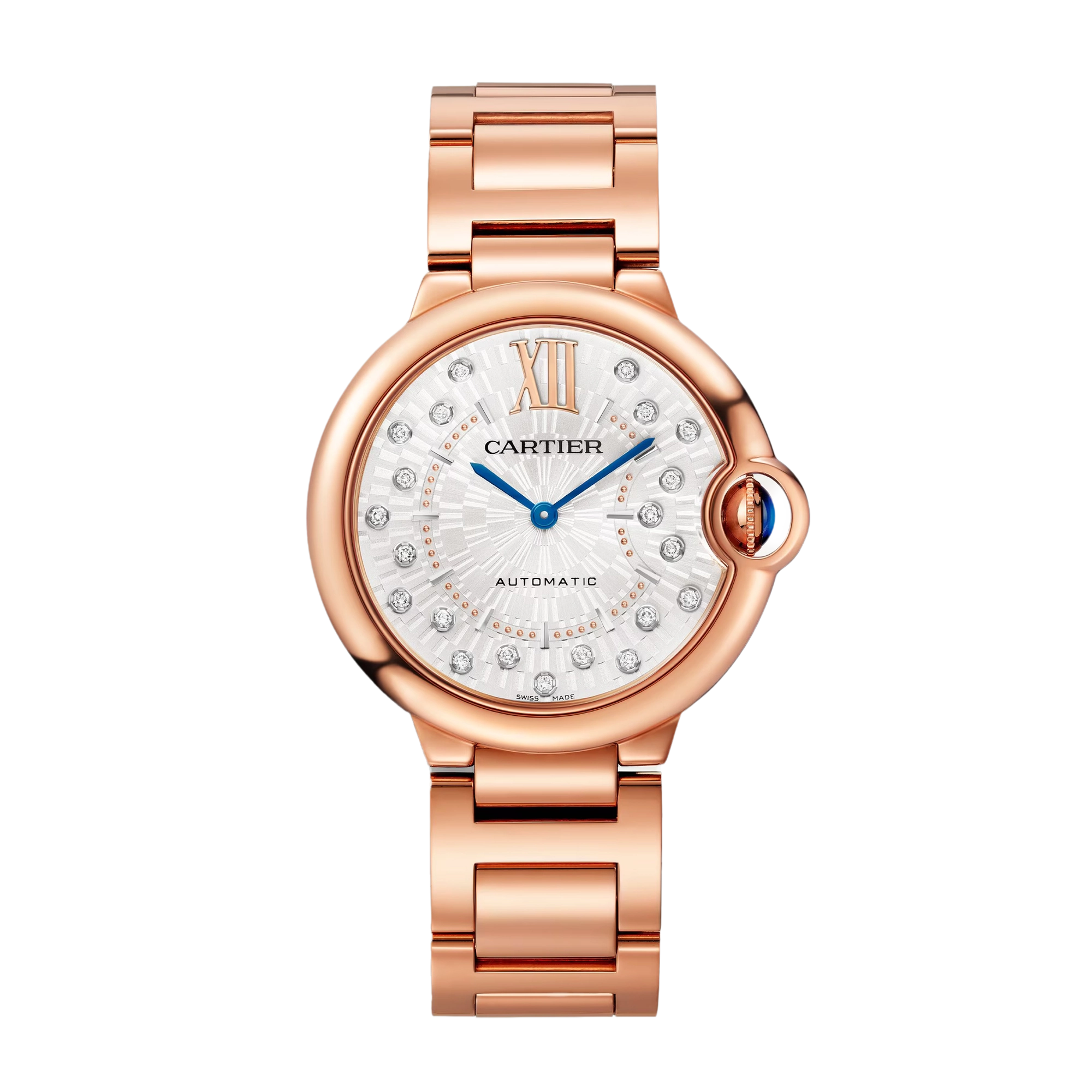 Ballon Bleu de Cartier Rose Gold Silver Dial 36mm Product Image