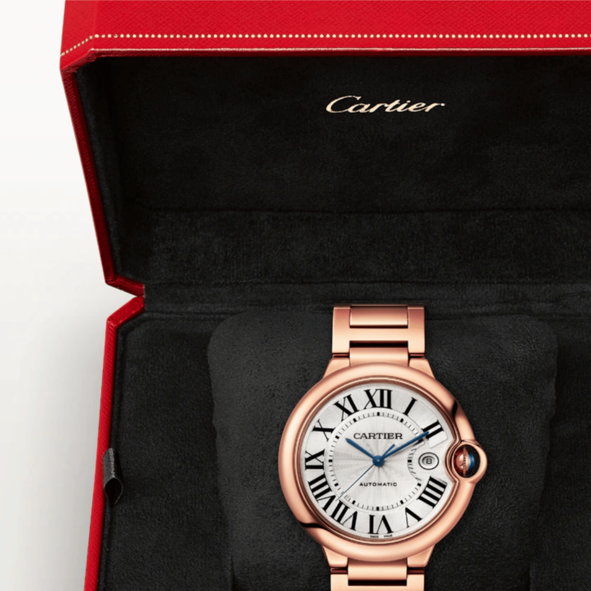 Ballon Bleu de Cartier Rose Gold Silver Dial 42mm Product Image 4
