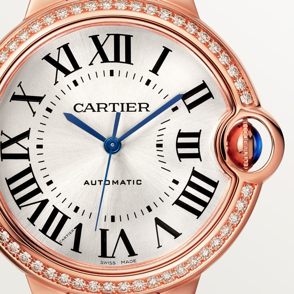 Ballon Bleu de Cartier Rose Gold Diamond Silver Dial 36mm Product Image 1