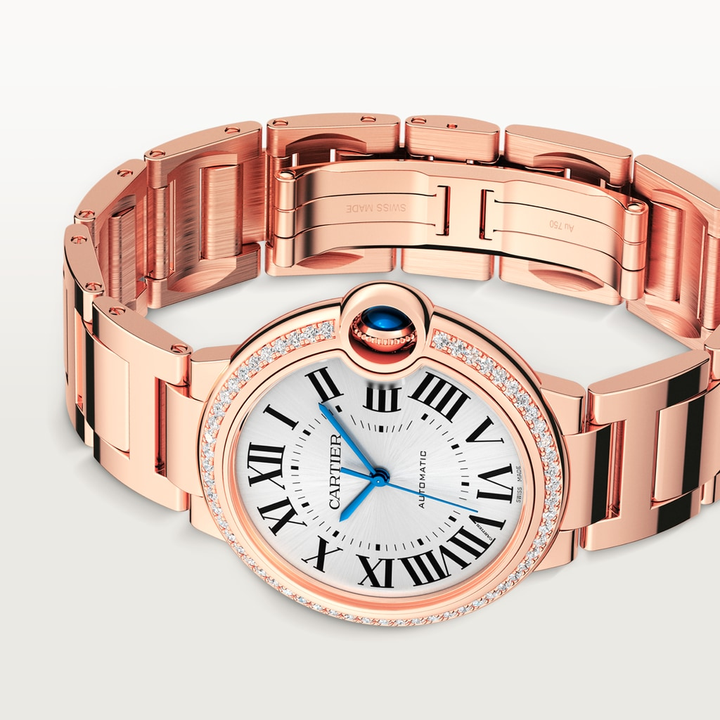 Ballon Bleu de Cartier Rose Gold Diamond Silver Dial 36mm Product Image 2