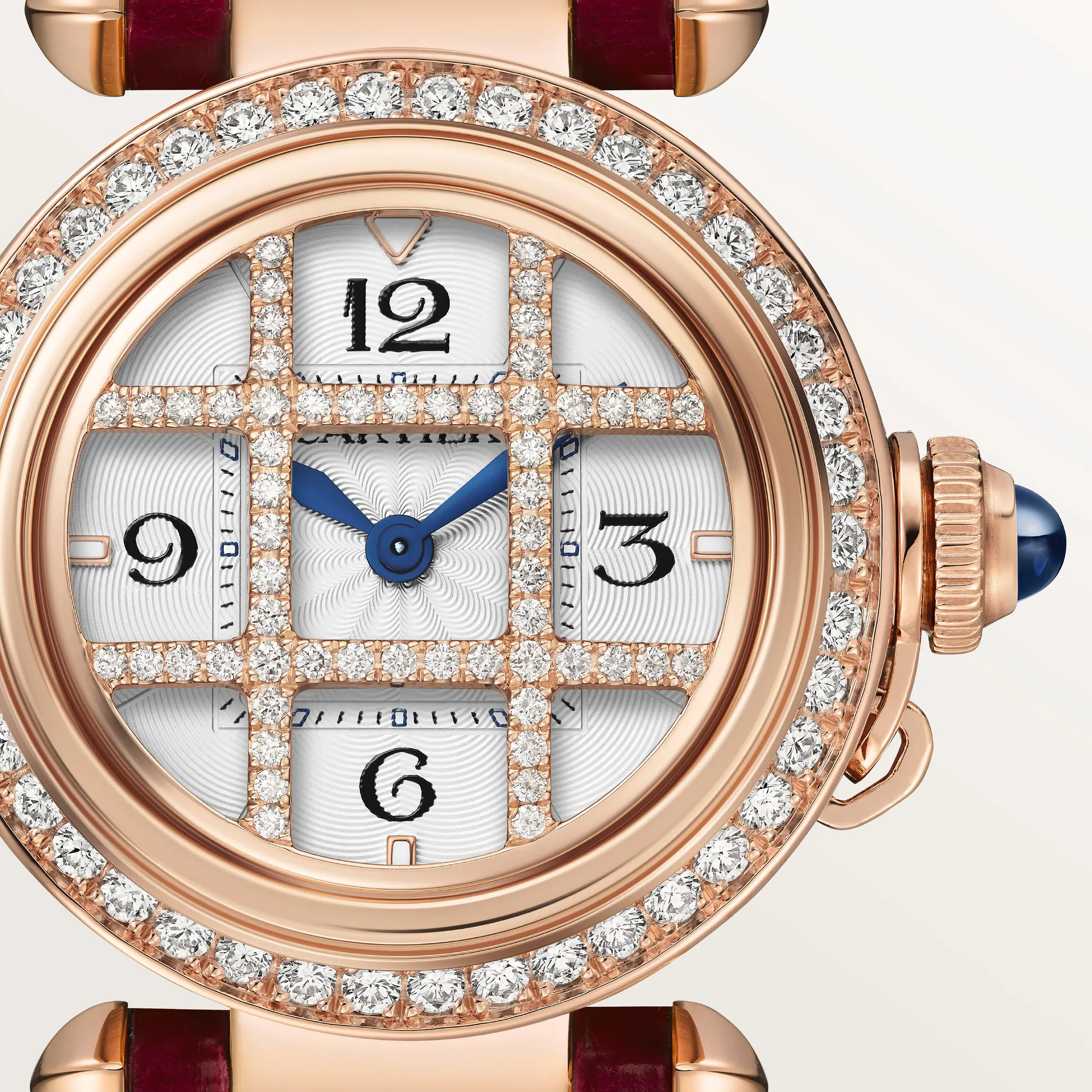 Pasha de Cartier Rose Gold Diamond Silver Dial 30m Product Image 1