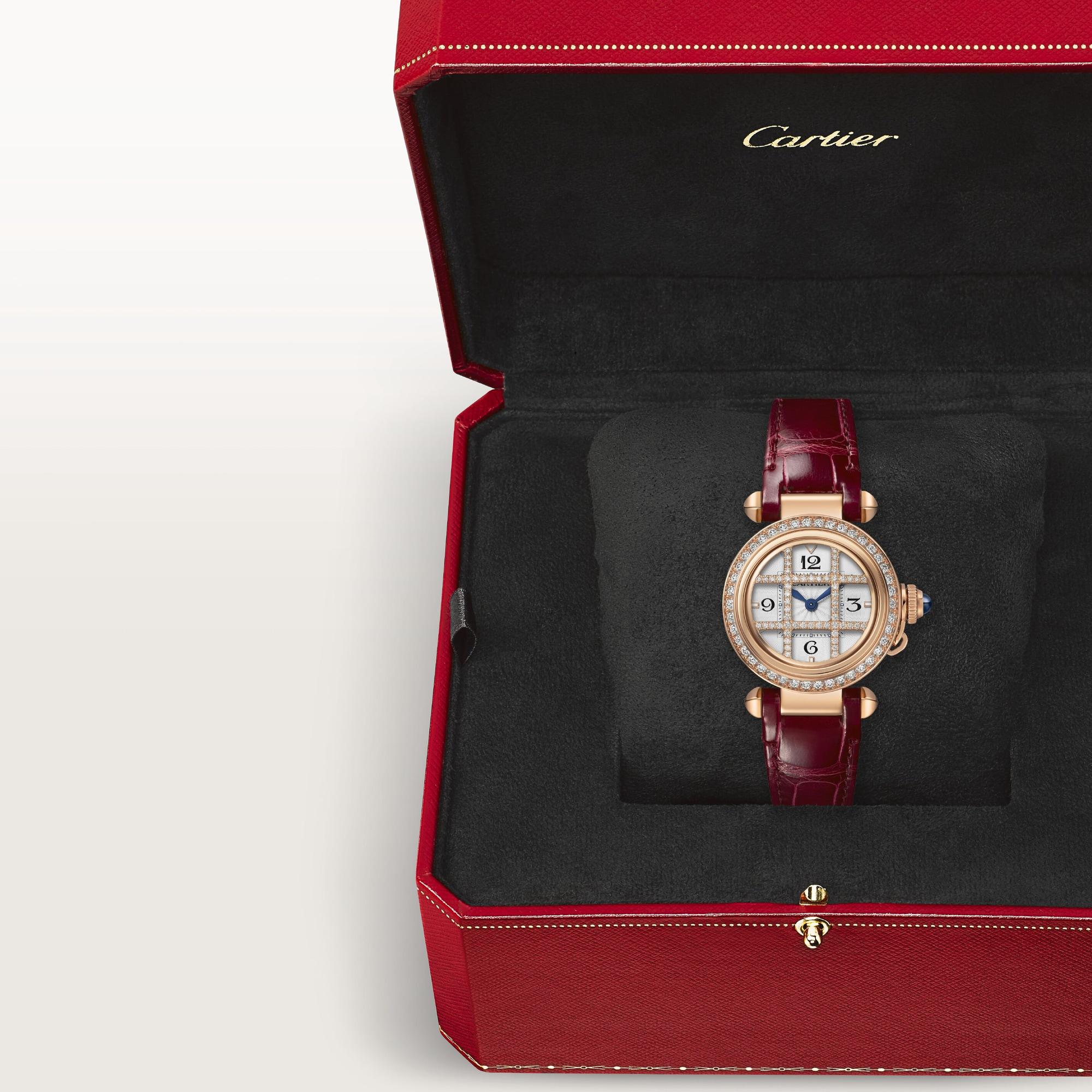 Pasha de Cartier Rose Gold Diamond Silver Dial 30m Product Image 6