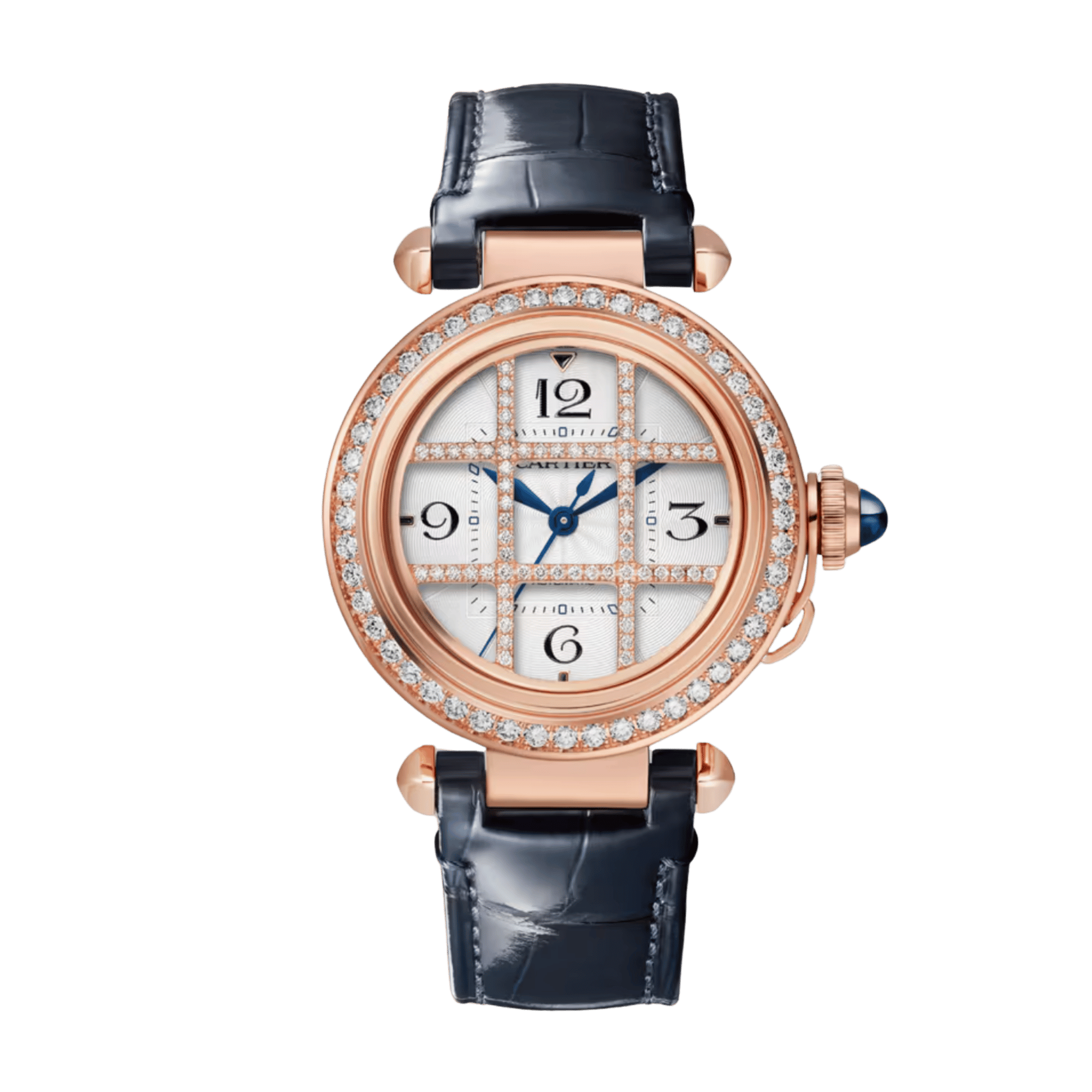 Pasha de Cartier Rose Gold Diamond White Dial 35mm Product Image
