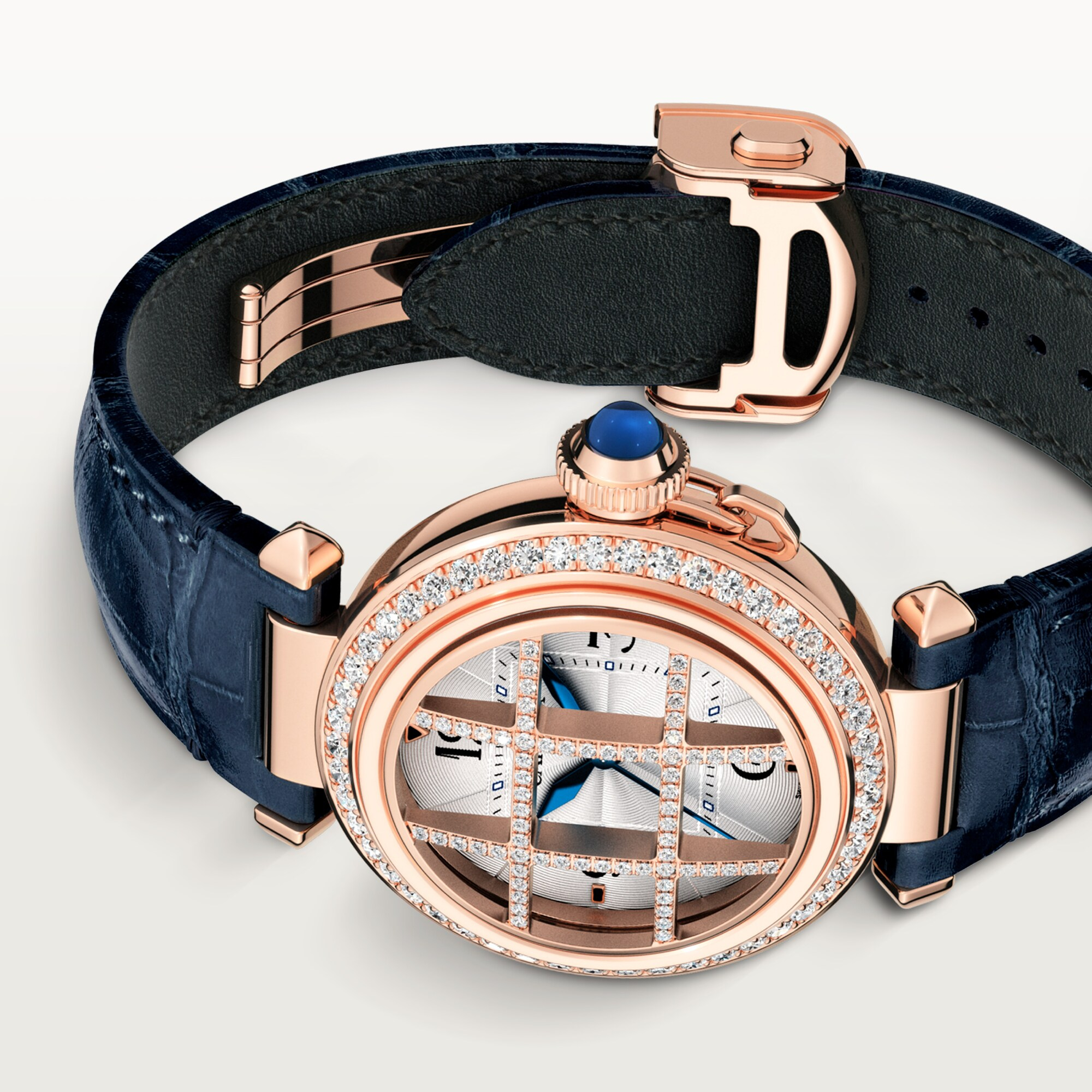 Pasha de Cartier Rose Gold Diamond White Dial 35mm Product Image 1